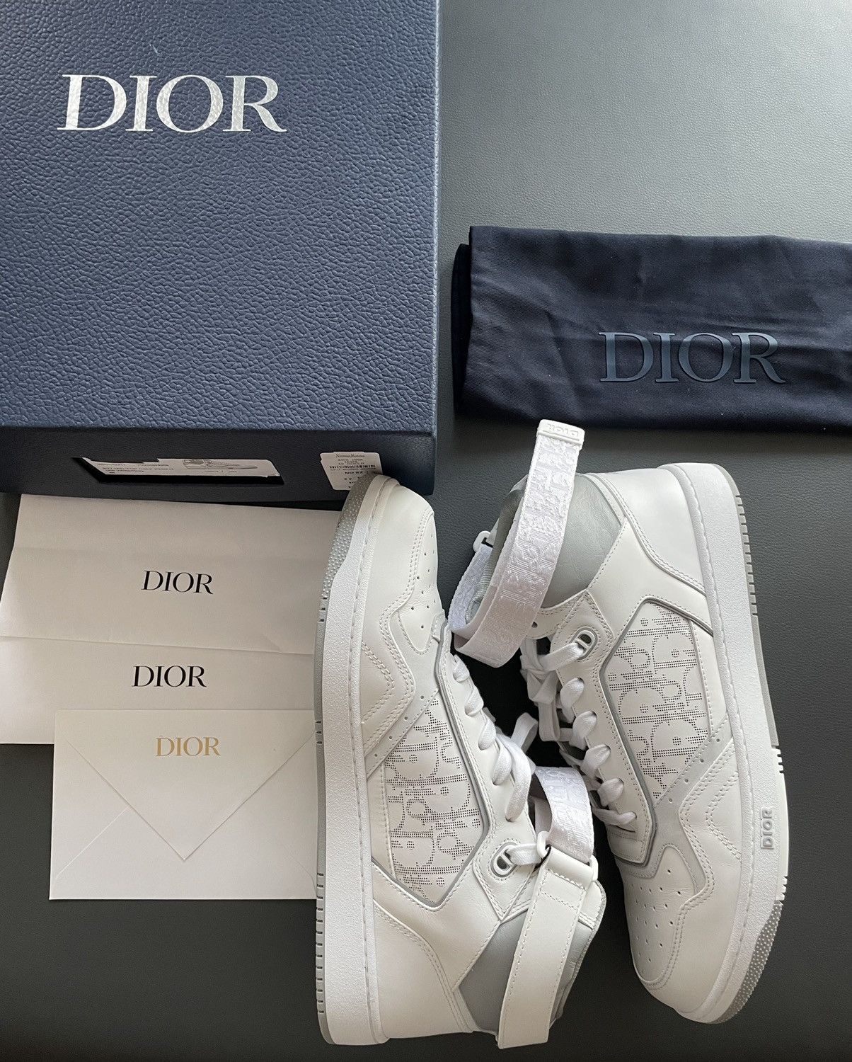 Dior Super Runway Brand NEW Sold Out Dior Oblique Saddle Sneakers Size US 12 / EU 45 - 3 Thumbnail