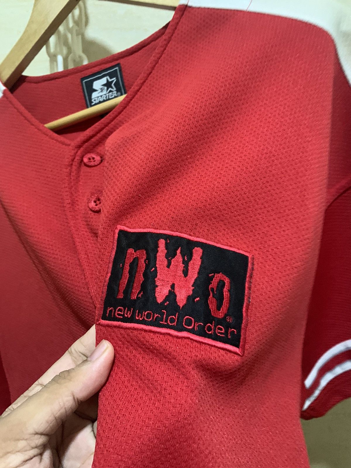 WCW/nWo × WWE vintage rare nwo wolfpac wcw baseball button ups jersey Size US XXL / EU 58 / 5 - 4 Thumbnail