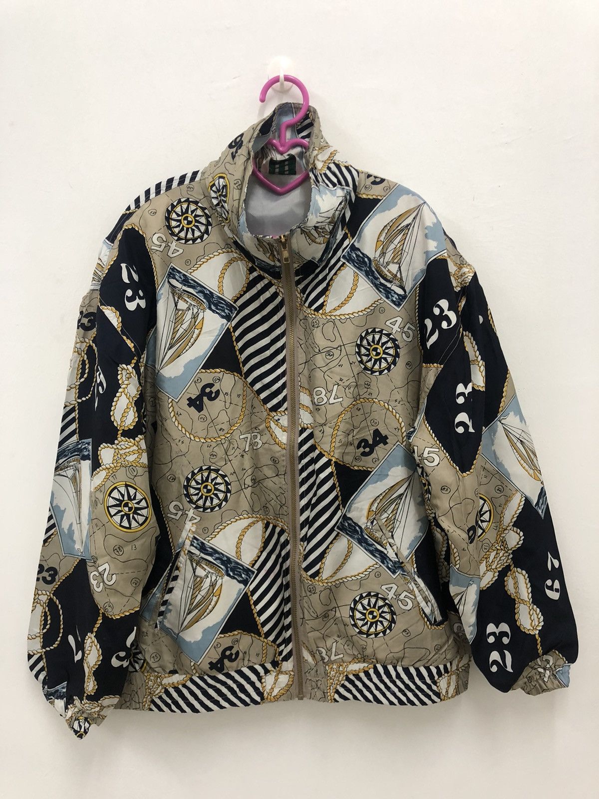 image of Avant Garde x Vintage 90's Vintage Evr Silk Full Print Bomber Baroque Jacket, Men's (Size Medium)