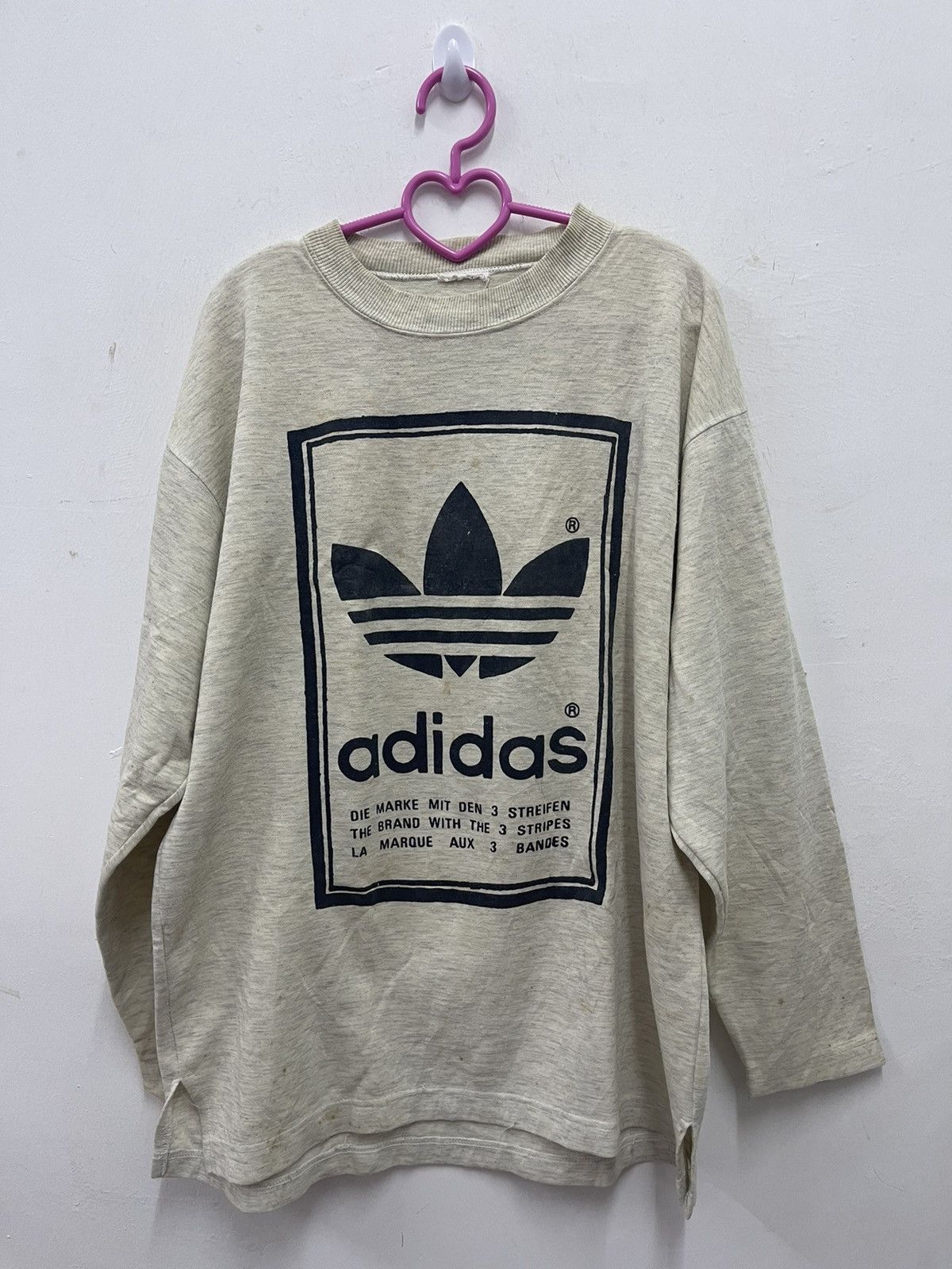 Adidas Rare 90s Vintage ADIDAS Spell Out Big Logo Long Sleeve Tee Size US M / EU 48-50 / 2 - 1 Thumbnail