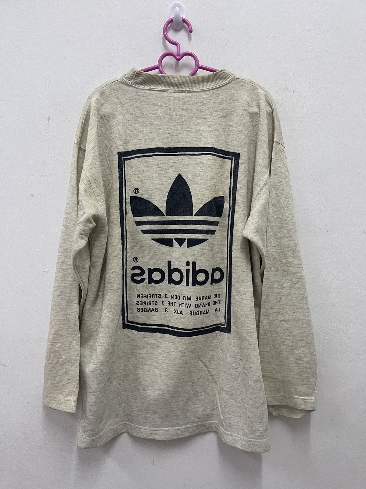 Adidas Rare 90s Vintage ADIDAS Spell Out Big Logo Long Sleeve Tee Size US M / EU 48-50 / 2 - 3 Thumbnail