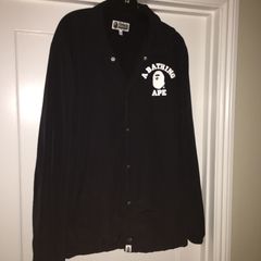 Bape coach hot sale jacket black