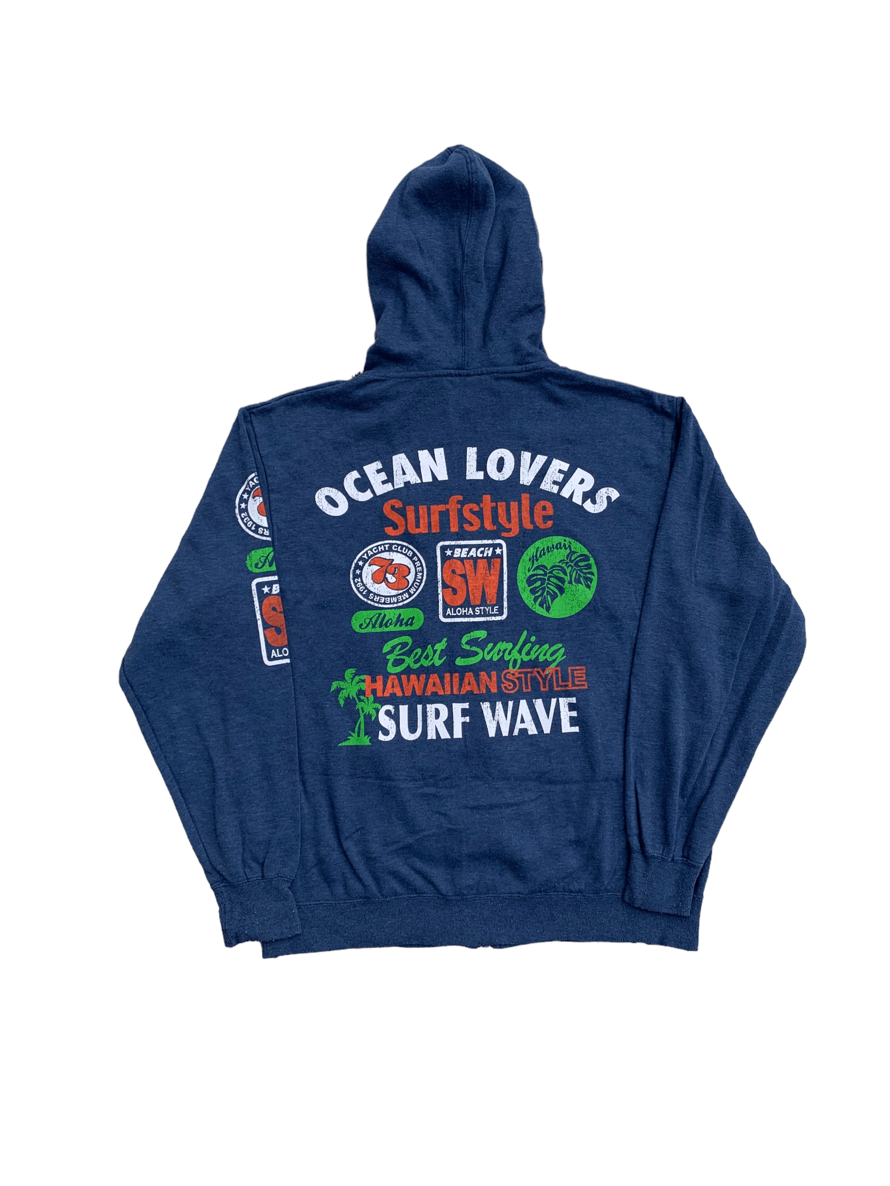 Japanese Brand Vintage Surfstyle Ocean Lovers Logo Zip Up Hoodie Size US M / EU 48-50 / 2 - 1 Thumbnail