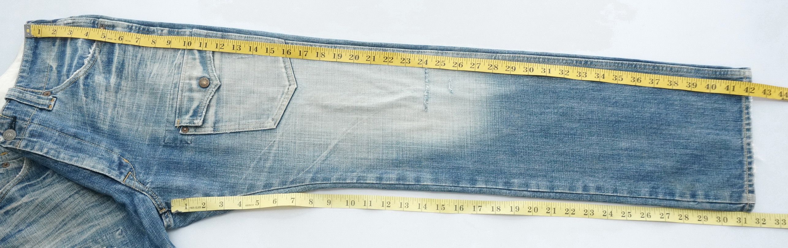 Japanese Brand Japanese Rare BARTACK'S Vintage Aging Bush Jeans Size US 32 / EU 48 - 16 Thumbnail