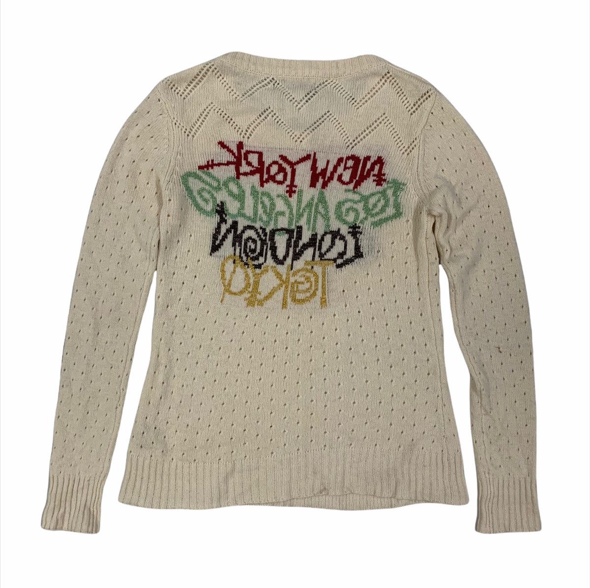 Aran Isles Knitwear × Stussy × Vintage ☃️ Stussy SpellOut Logo Knitwear Sweaters Size US S / EU 44-46 / 1 - 2 Thumbnail