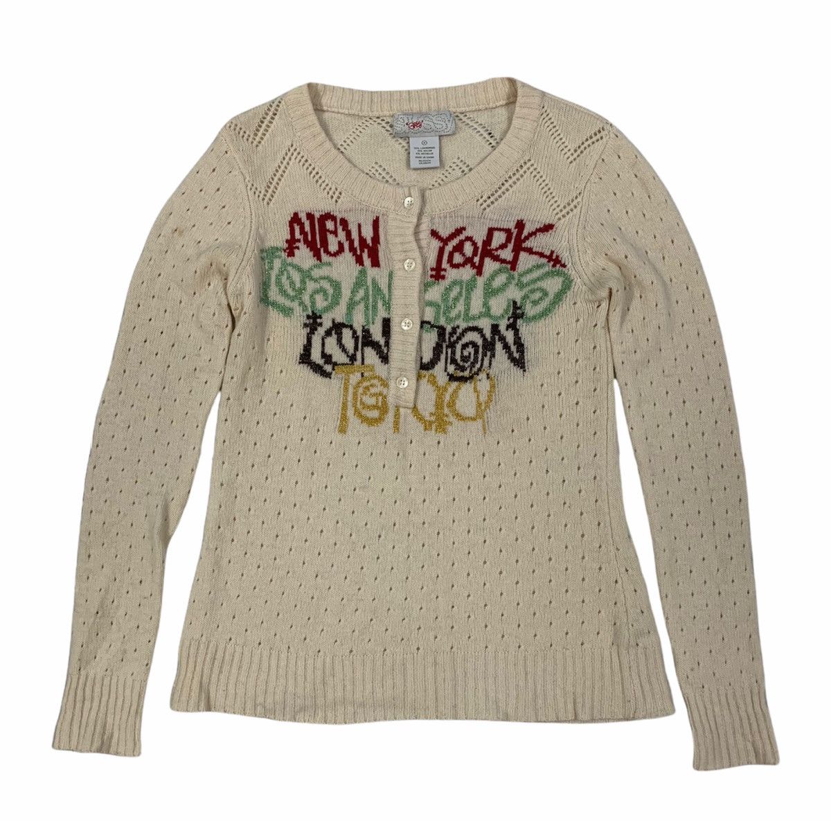Aran Isles Knitwear × Stussy × Vintage ☃️ Stussy SpellOut Logo Knitwear Sweaters Size US S / EU 44-46 / 1 - 4 Thumbnail