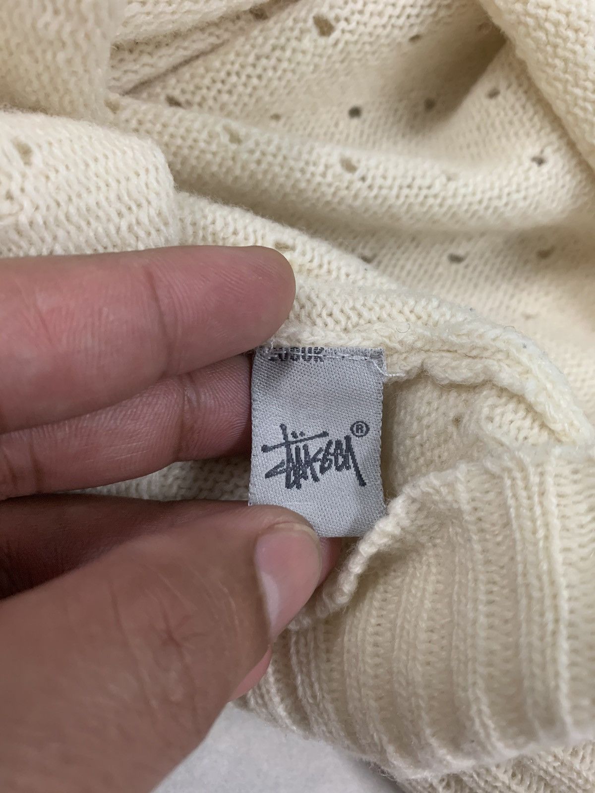 Aran Isles Knitwear × Stussy × Vintage ☃️ Stussy SpellOut Logo Knitwear Sweaters Size US S / EU 44-46 / 1 - 6 Thumbnail