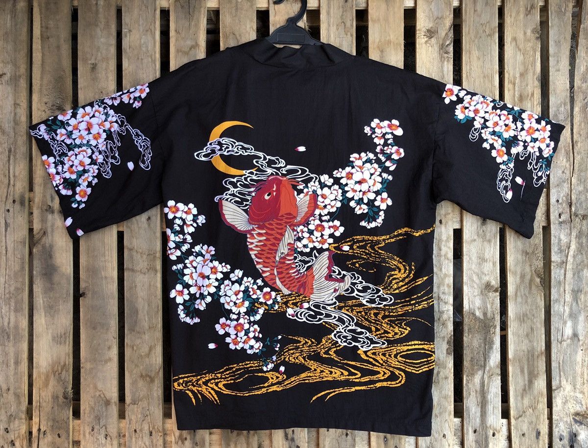 Japanese Brand Koi Cardigan kimono full print 💯 cotton size XL Size US XL / EU 56 / 4 - 1 Thumbnail