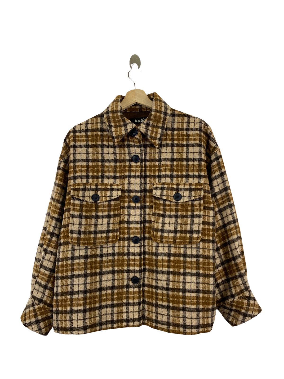 Flannel × Japanese Brand Kutir tartan crop jacket style Size US M / EU 48-50 / 2 - 1 Thumbnail