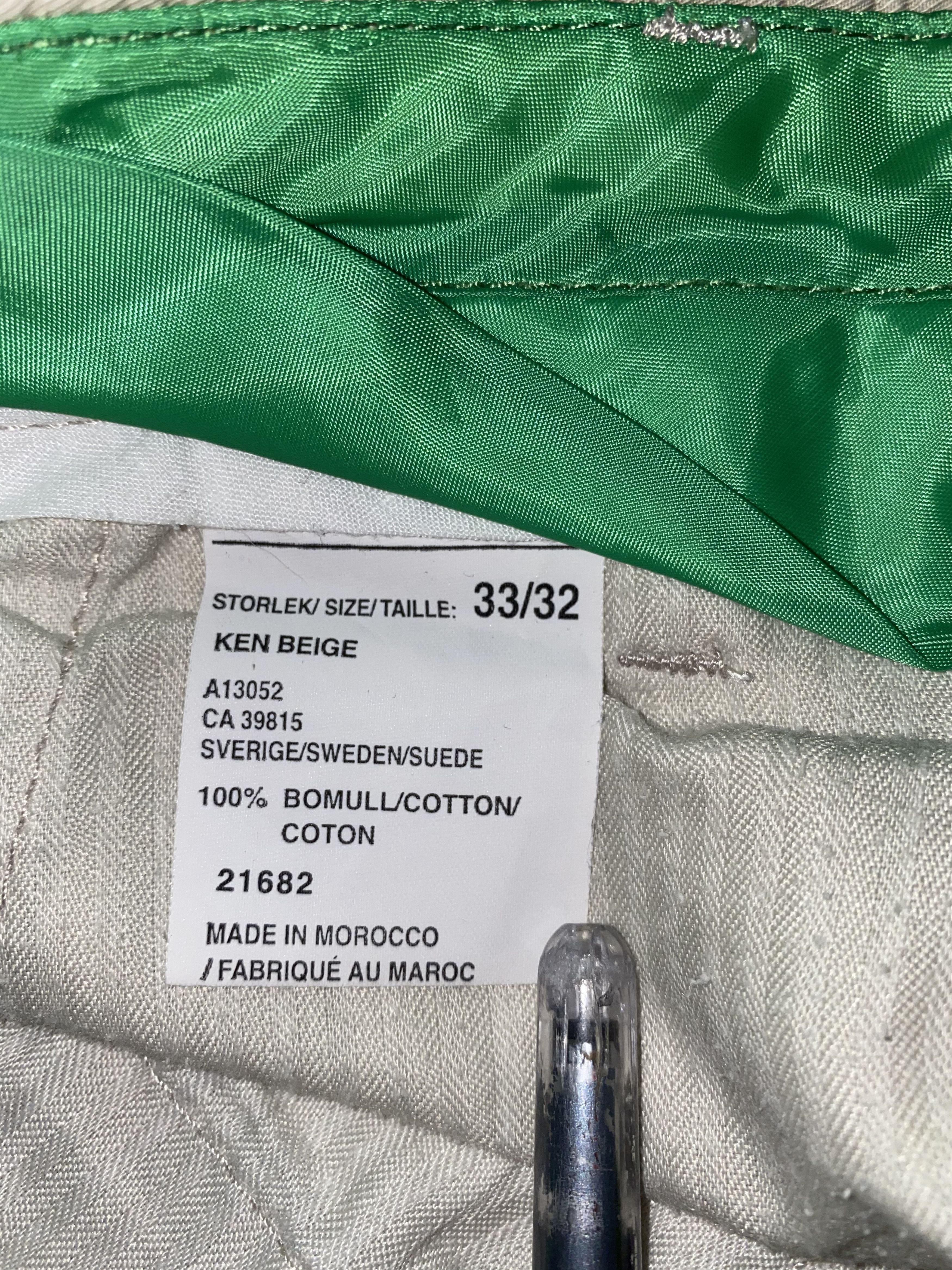 Acne Studios Acne Studios Ken Beige Chino Pants Size US 33 - 13 Thumbnail