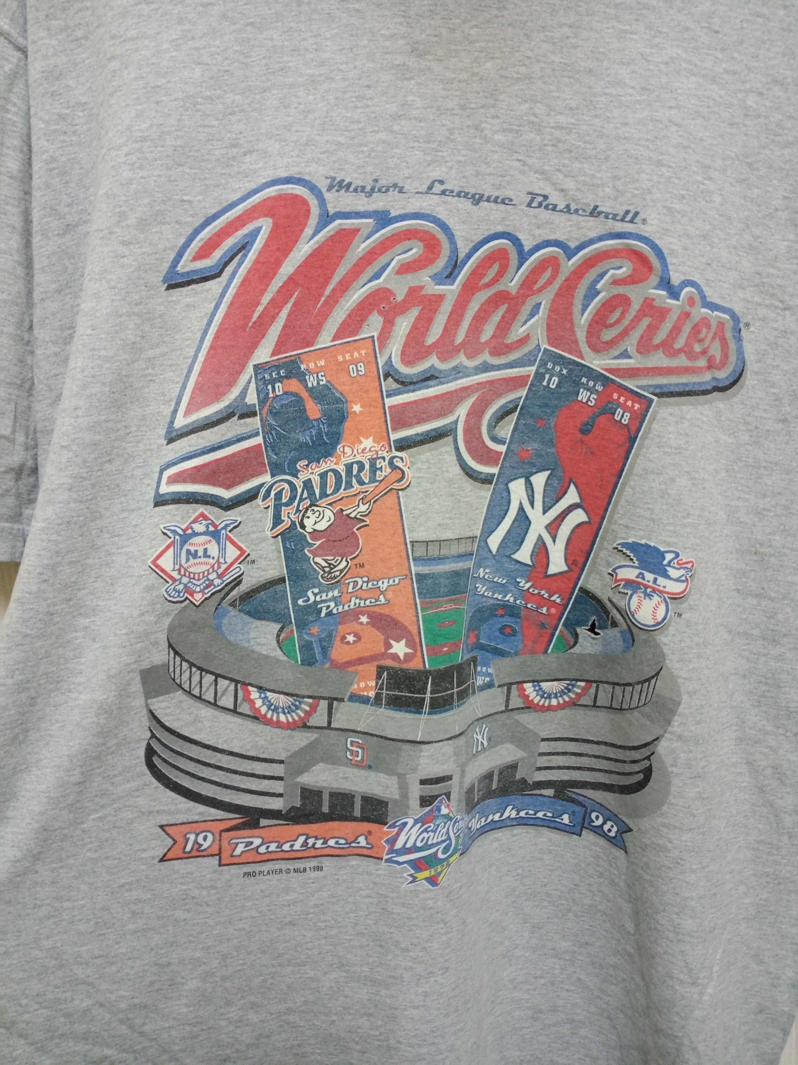 MLB 1998 World Series Padres San Diego Vs Yankees New York Size US XL / EU 56 / 4 - 7 Thumbnail