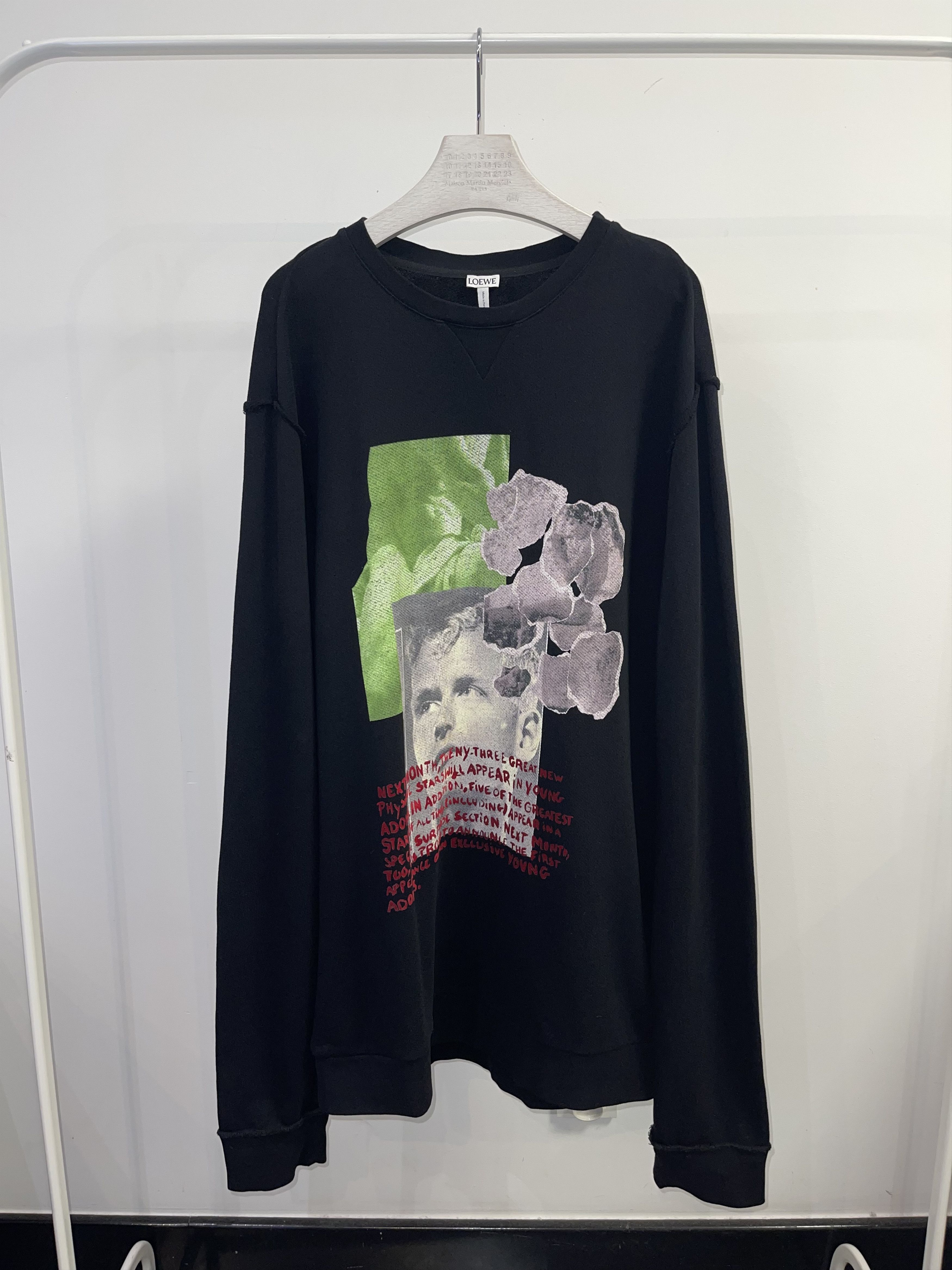 image of Avant Garde x Loewe Loeve Adonis Abstract Inside Out Crewneck in Black, Men's (Size 2XL)