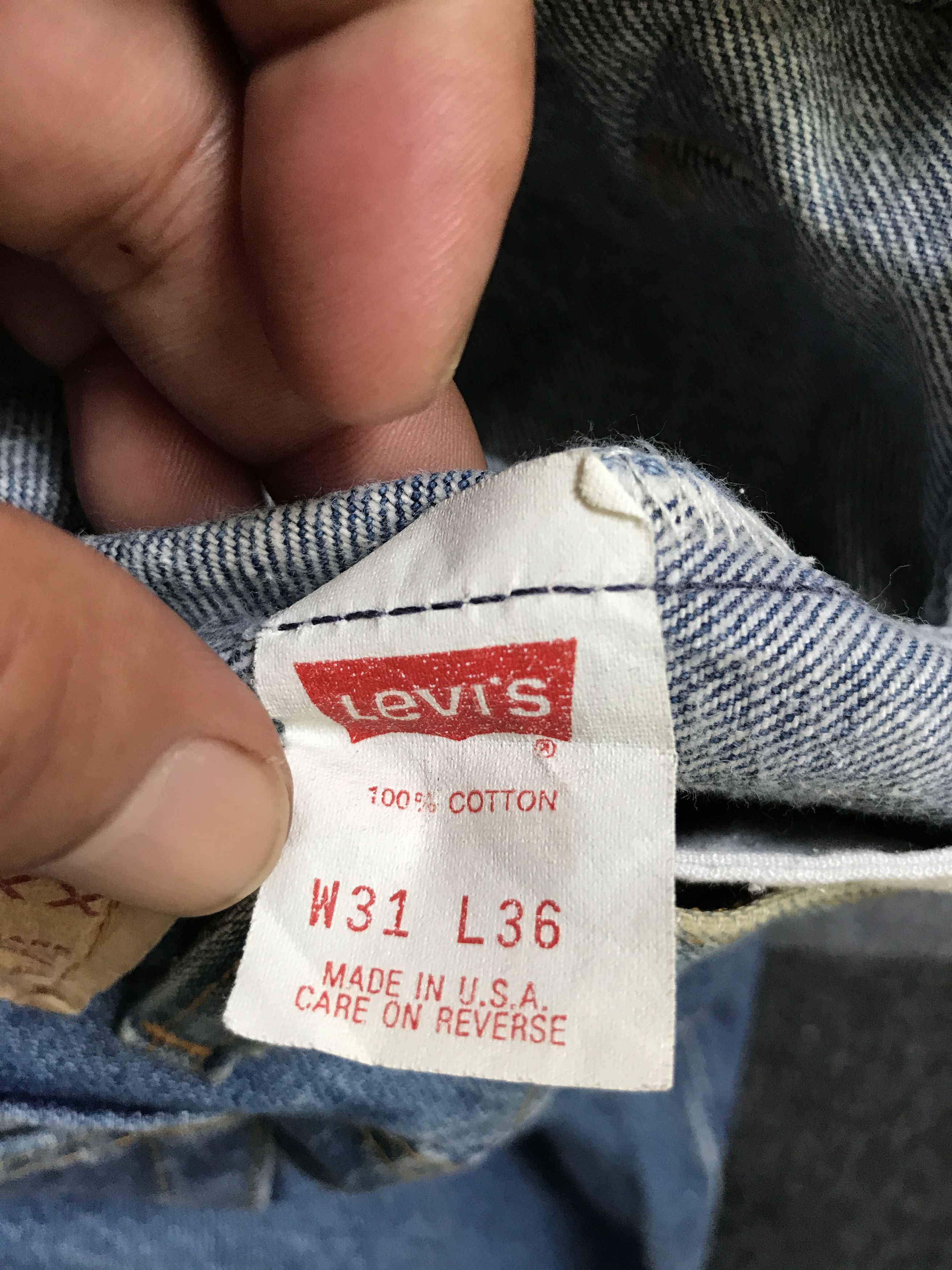 Levi's VLEV82 - Vintage Levis 501 Blue Wash Jeans Size US 29 - 18 Thumbnail