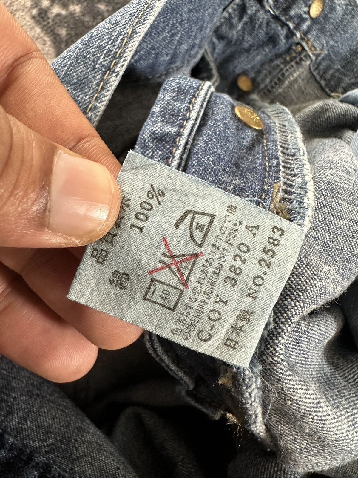 Marithe + Francois Girbaud 1980s Marithe Francois Girbaud Antique X indigo blue jeans Size US 34 / EU 50 - 16 Thumbnail