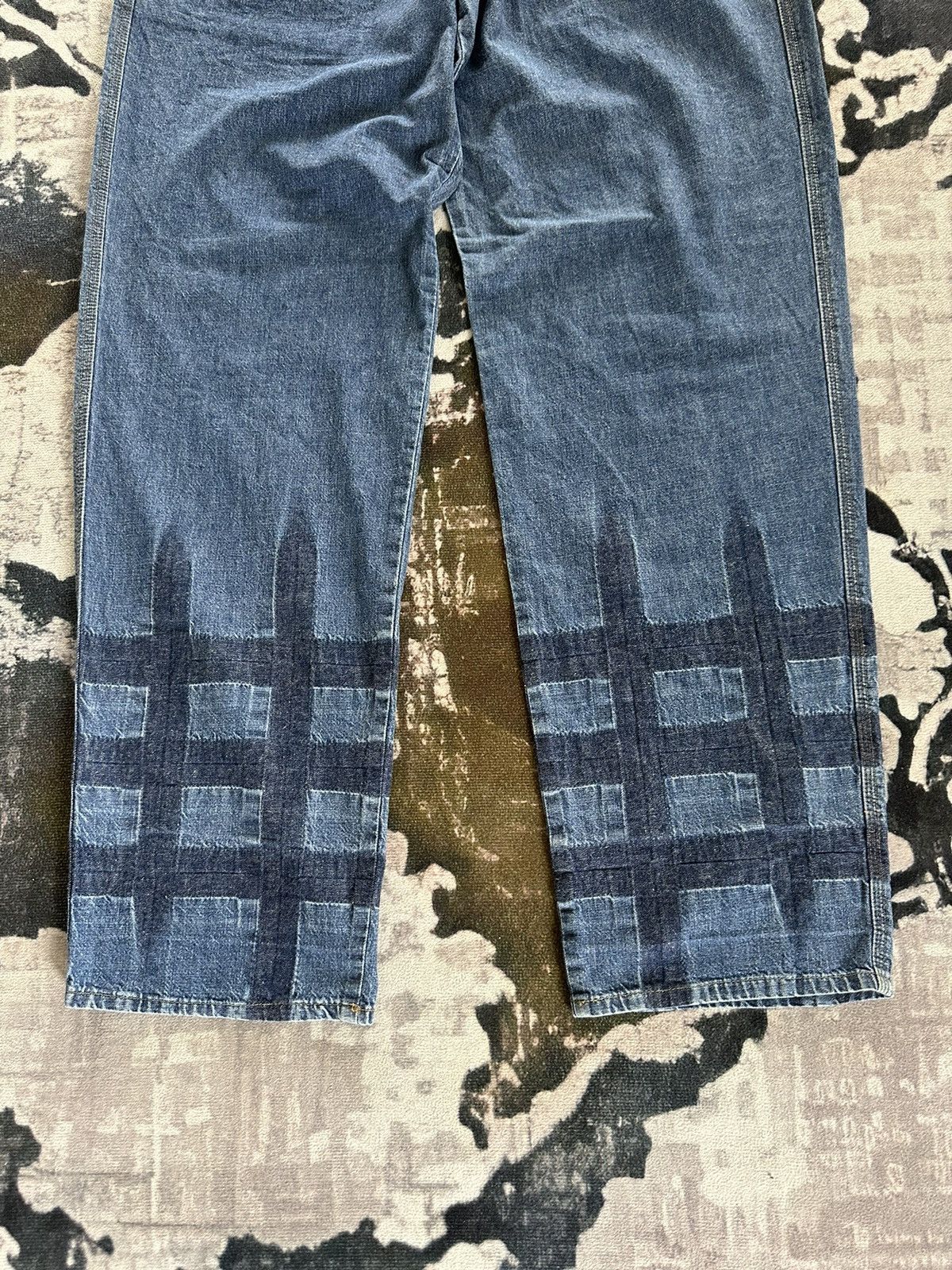Marithe + Francois Girbaud 1980s Marithe Francois Girbaud Antique X indigo blue jeans Size US 34 / EU 50 - 3 Thumbnail