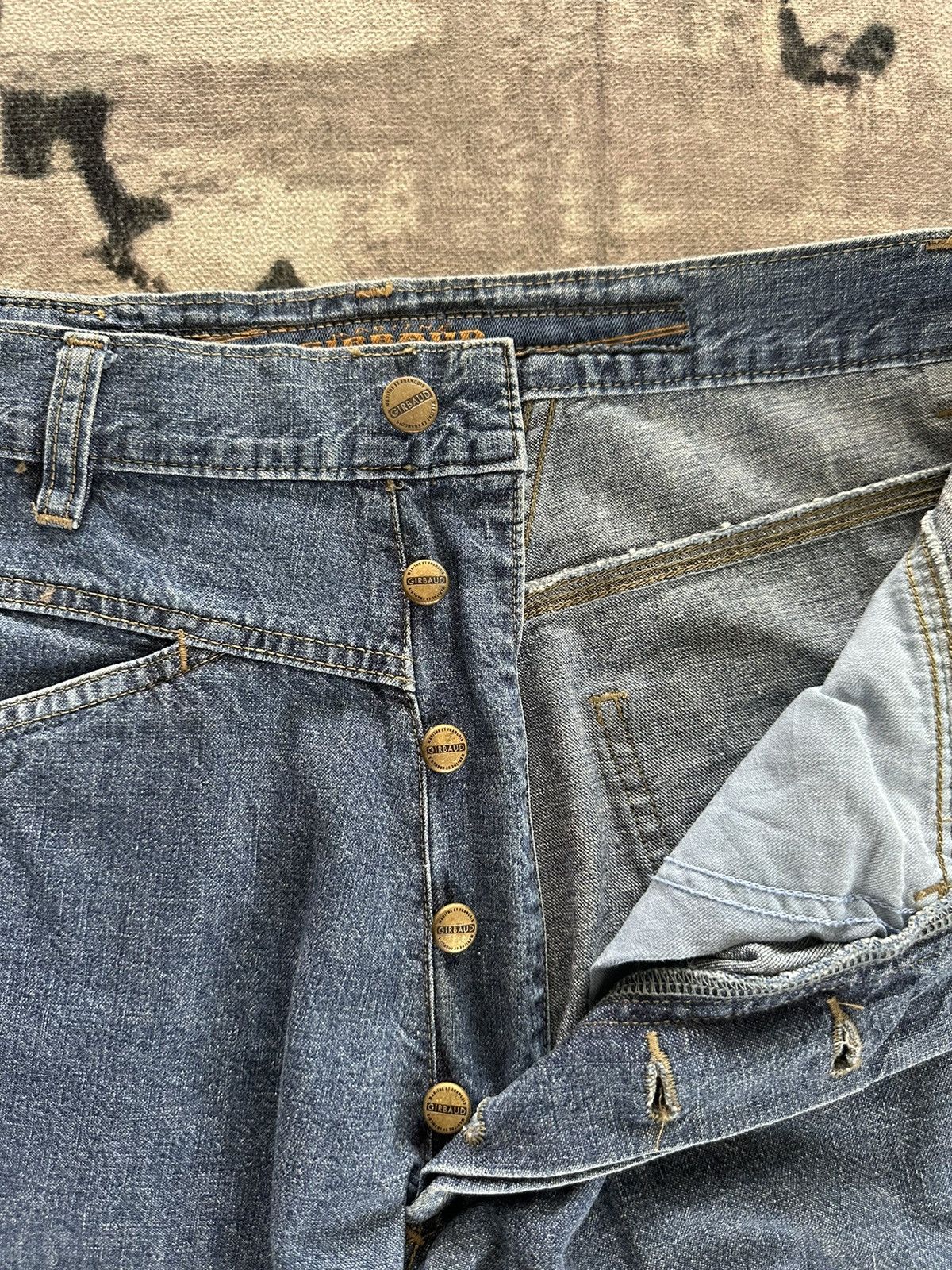 Marithe + Francois Girbaud 1980s Marithe Francois Girbaud Antique X indigo blue jeans Size US 34 / EU 50 - 8 Thumbnail