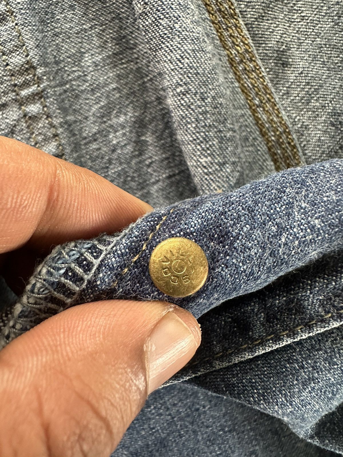 Marithe + Francois Girbaud 1980s Marithe Francois Girbaud Antique X indigo blue jeans Size US 34 / EU 50 - 11 Thumbnail