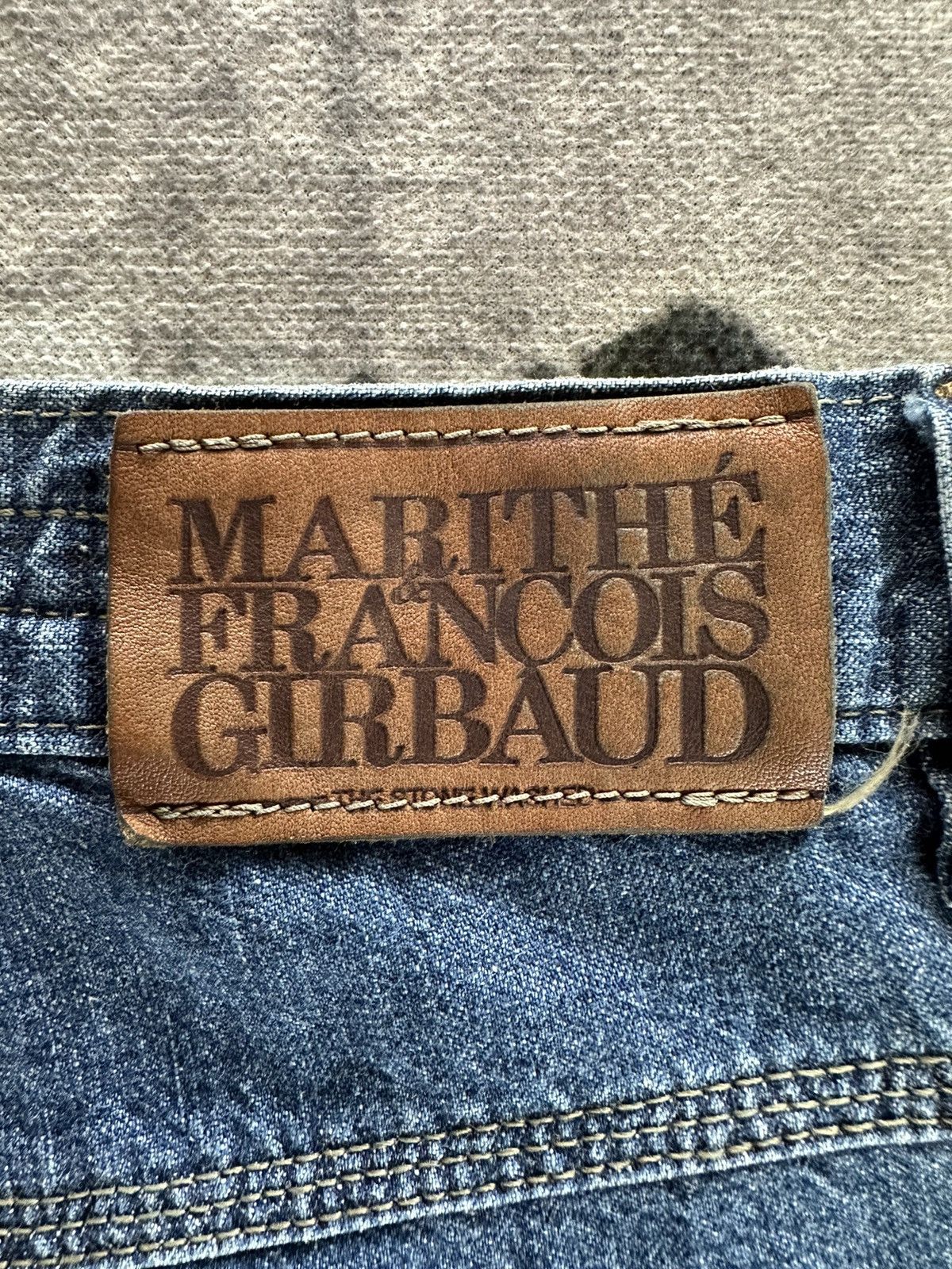 Marithe + Francois Girbaud 1980s Marithe Francois Girbaud Antique X indigo blue jeans Size US 34 / EU 50 - 15 Thumbnail