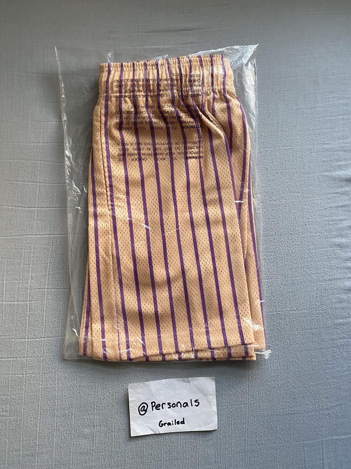 Eric Emanuel RARE 2018 Eric Emanuel Lakers Striped Shorts Large Size US 34 / EU 50 - 4 Thumbnail