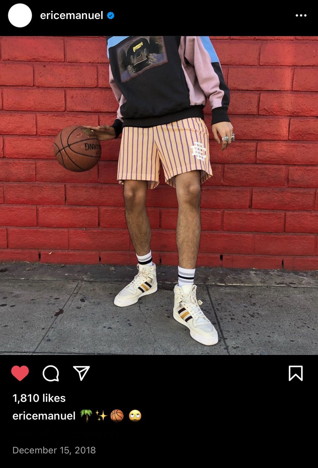 Eric Emanuel RARE 2018 Eric Emanuel Lakers Striped Shorts Large Size US 34 / EU 50 - 8 Thumbnail