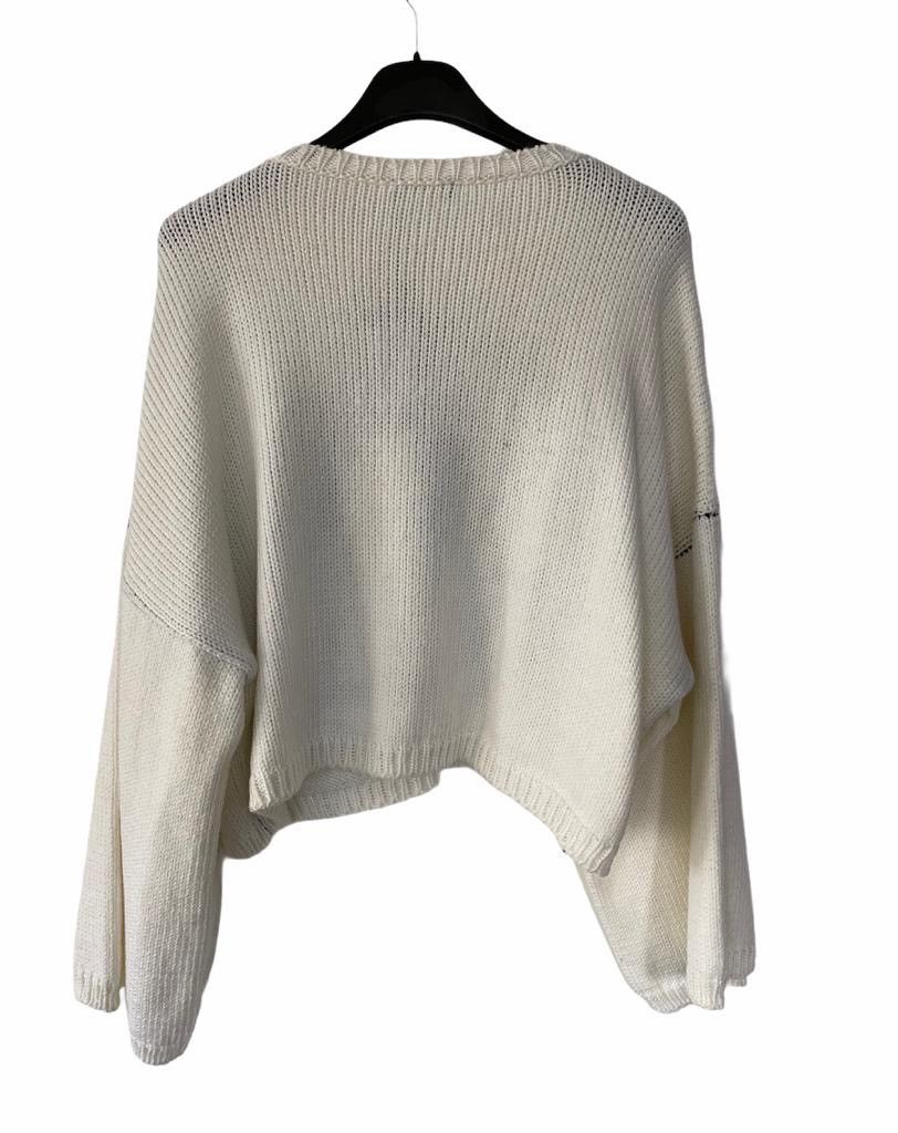 Raf Simons Smiley Face Knitted Sweater In White Size US S / EU 44-46 / 1 - 3 Thumbnail