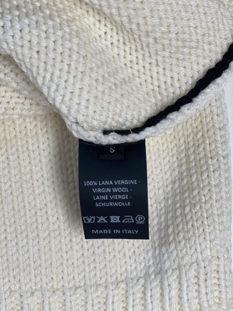 Raf Simons Smiley Face Knitted Sweater In White Size US S / EU 44-46 / 1 - 5 Thumbnail