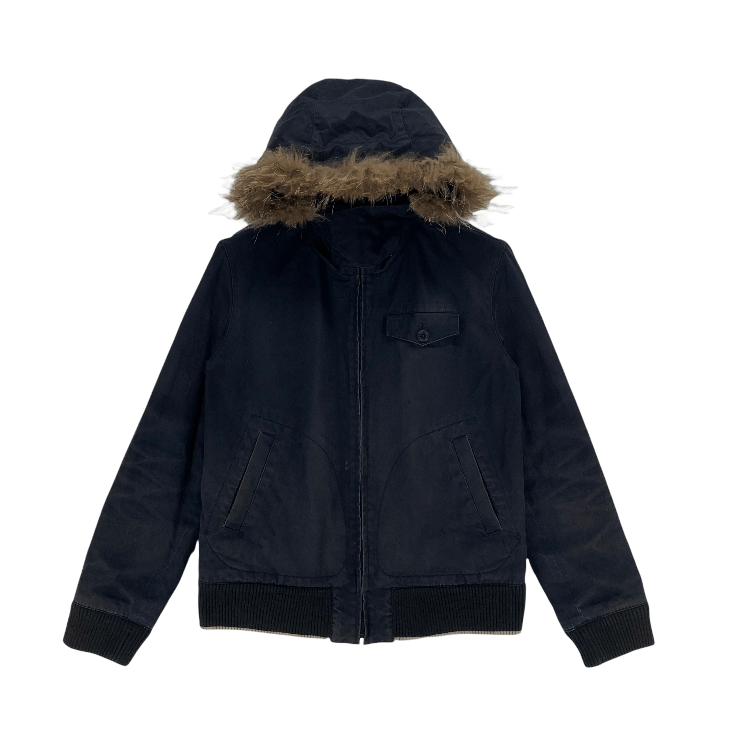 Burberry Blue Label fur jacket y2kチビtベロア Burberry Blue Label Fur Hoodie Jacket #3442-122