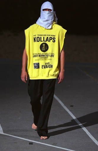 Raf Simons Redux Yellow 'Kollaps' Hoodie Size US L / EU 52-54 / 3 - 9 Thumbnail