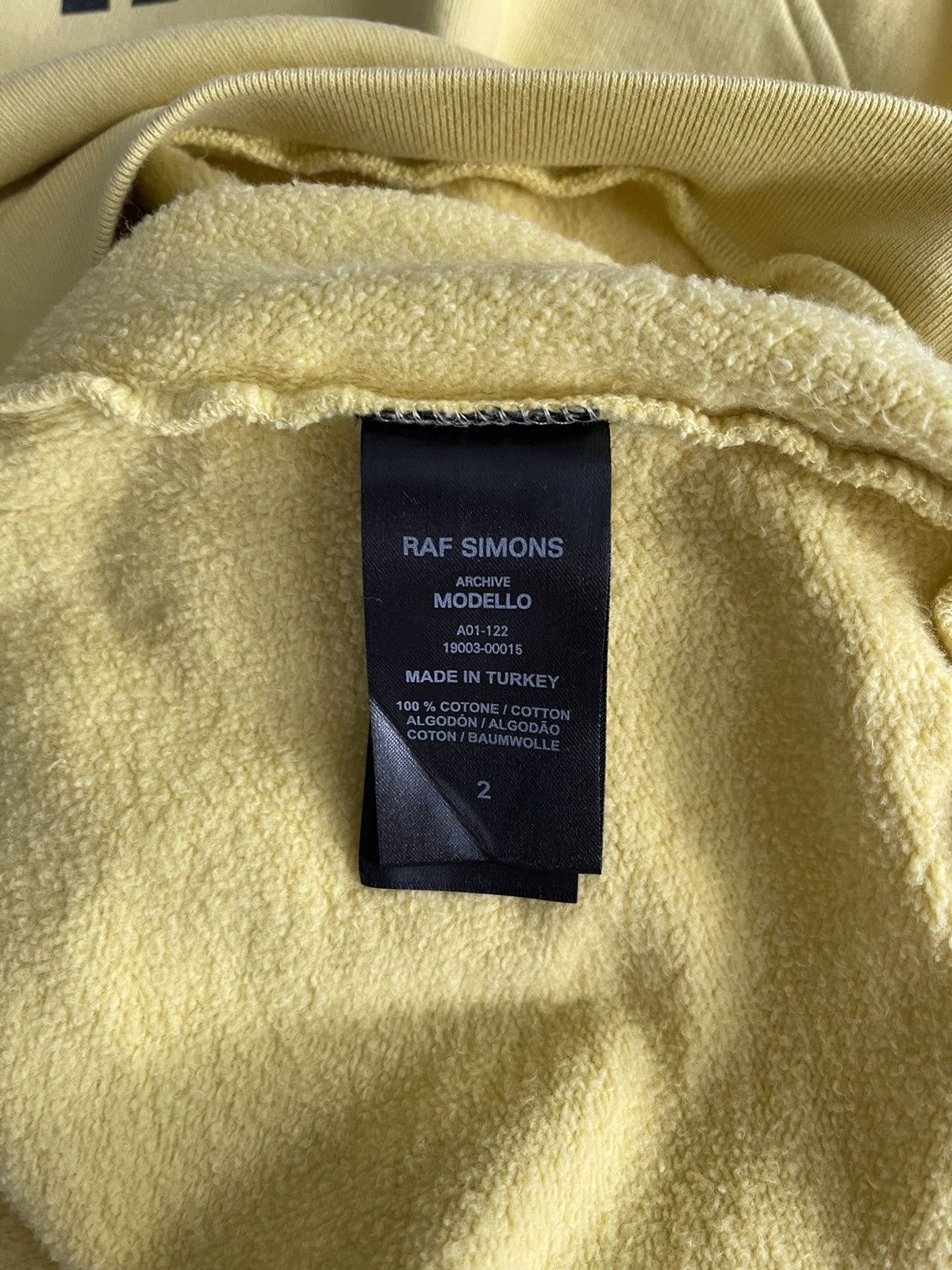 Raf Simons Redux Yellow 'Kollaps' Hoodie Size US L / EU 52-54 / 3 - 5 Thumbnail