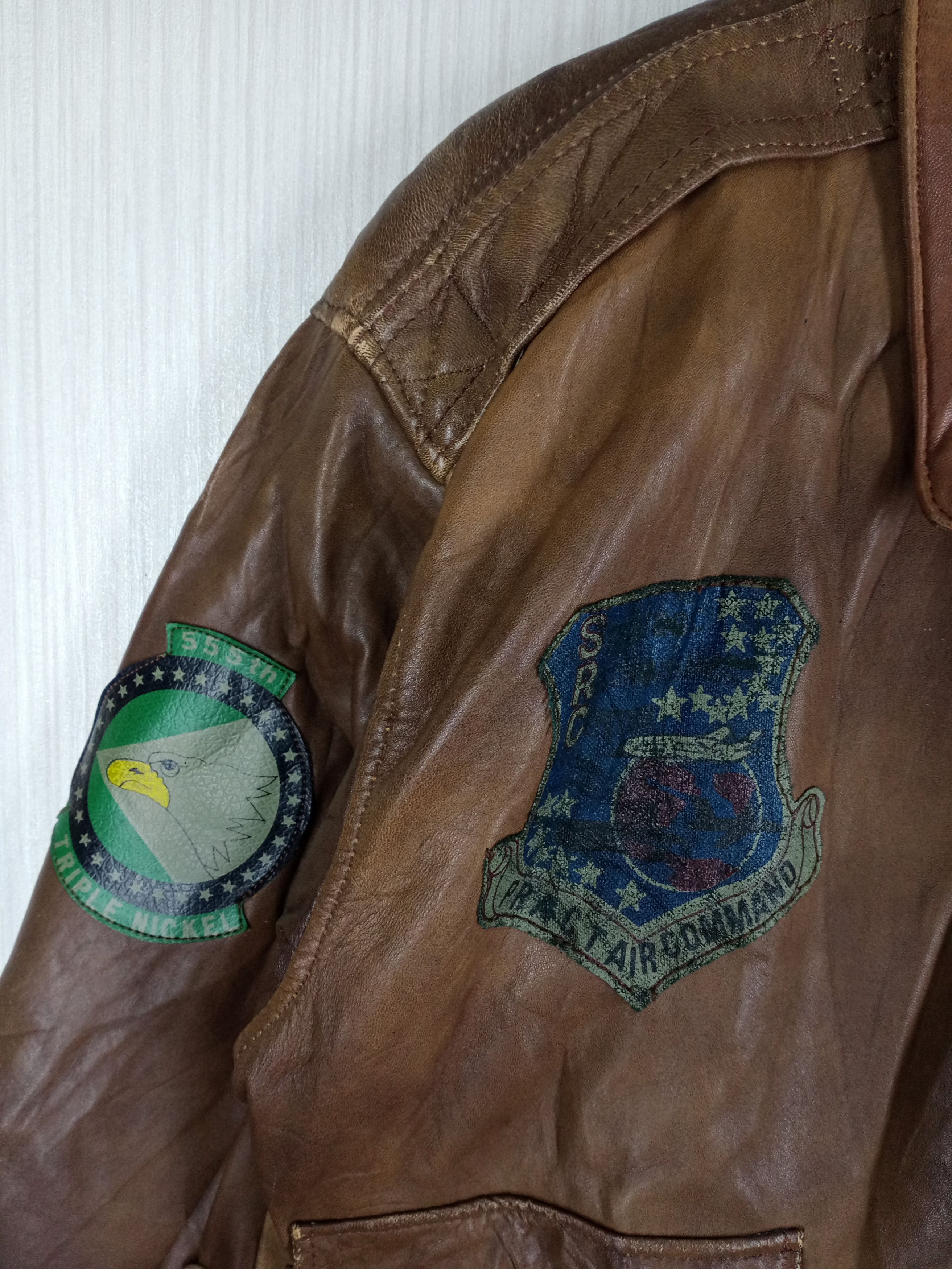 Avirex 70s Usa Army Air Force Avirex Leather Jacket Type A-2 Faded Size US M / EU 48-50 / 2 - 9 Thumbnail
