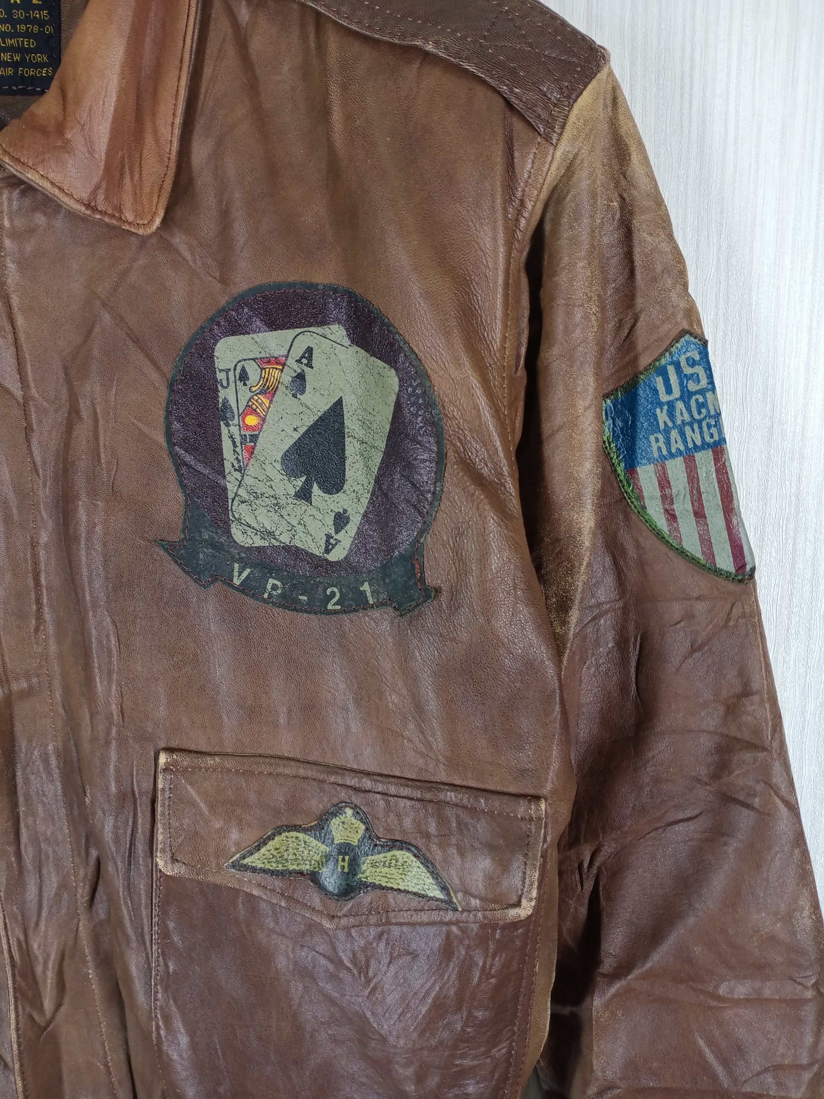 Avirex 70s Usa Army Air Force Avirex Leather Jacket Type A-2 Faded Size US M / EU 48-50 / 2 - 4 Thumbnail