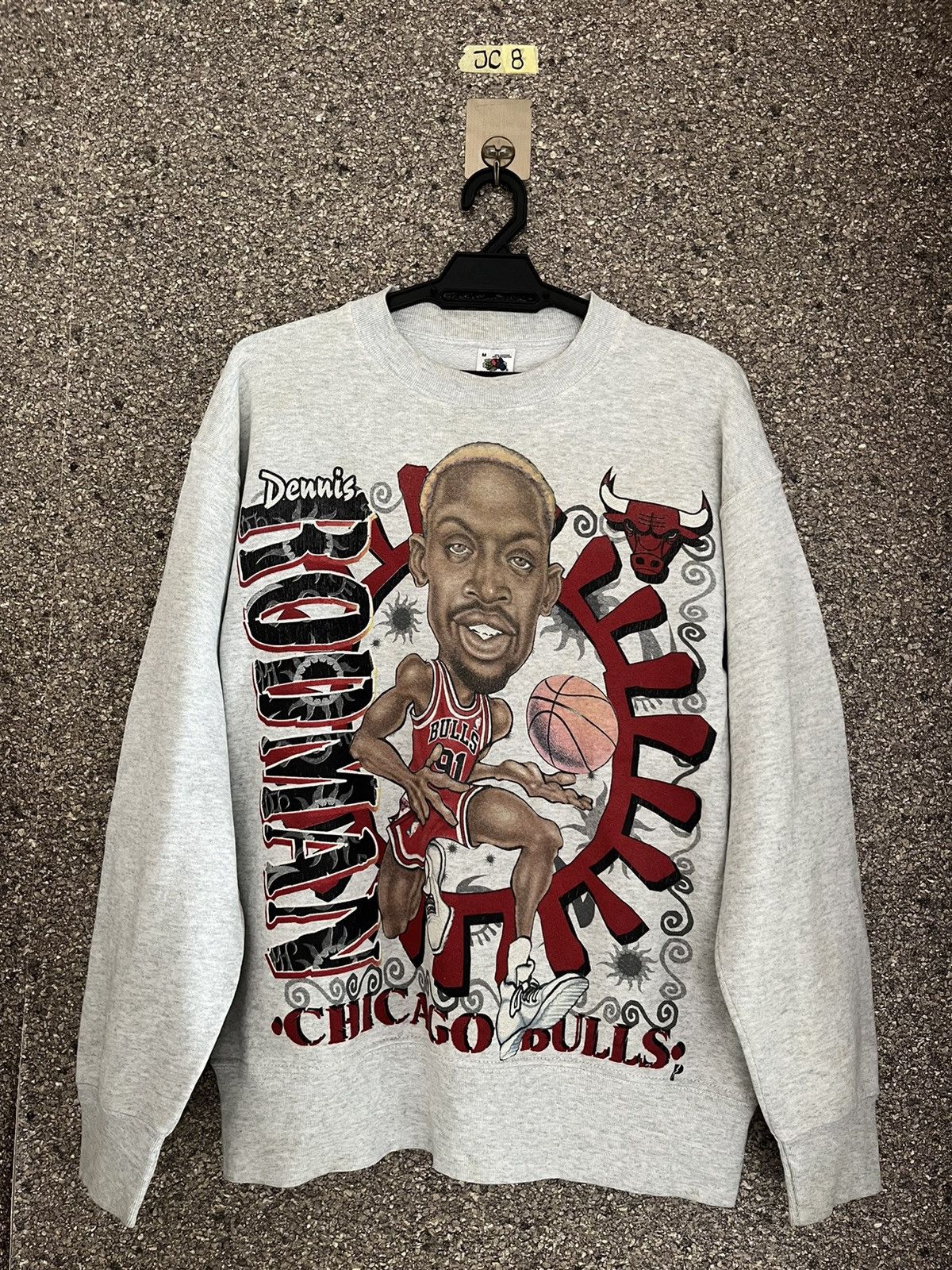NBA 90s Chicago bulls Dennis Rodman Bad Ass Jc8 Size US M / EU 48-50 / 2 - 1 Thumbnail