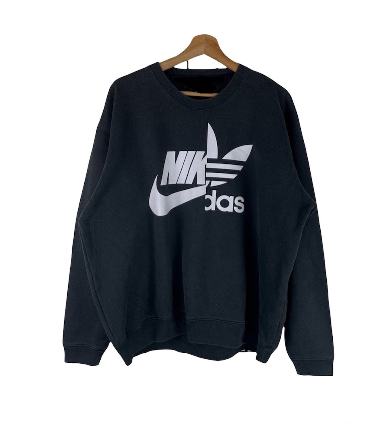 Adidas Nike Vintage Vintage NIKE x ADIDAS PARODY SWEATSHIRT Oversized Grailed