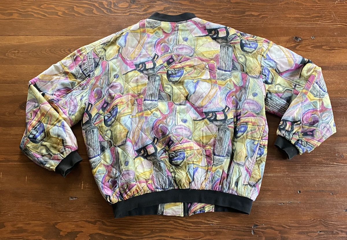 Robert Stock Vintage 80’s Robert Stock Distressed Silk Light Jacket Size US L / EU 52-54 / 3 - 20 Thumbnail