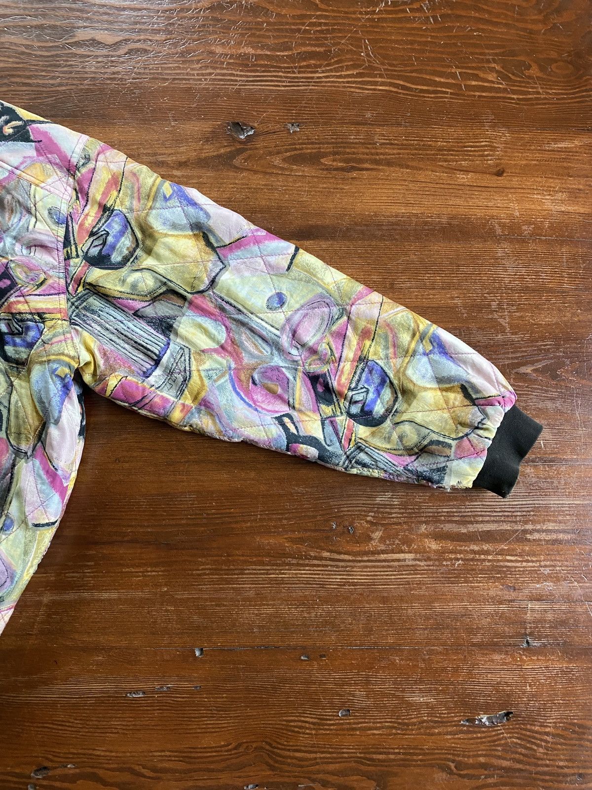 Robert Stock Vintage 80’s Robert Stock Distressed Silk Light Jacket Size US L / EU 52-54 / 3 - 8 Thumbnail