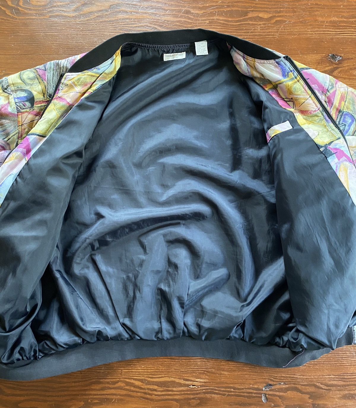 Robert Stock Vintage 80’s Robert Stock Distressed Silk Light Jacket Size US L / EU 52-54 / 3 - 15 Thumbnail