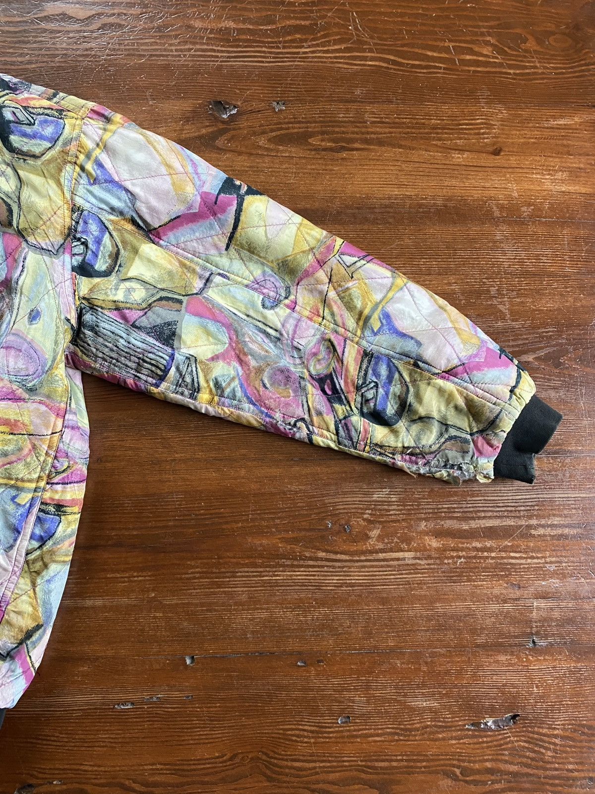 Robert Stock Vintage 80’s Robert Stock Distressed Silk Light Jacket Size US L / EU 52-54 / 3 - 23 Thumbnail