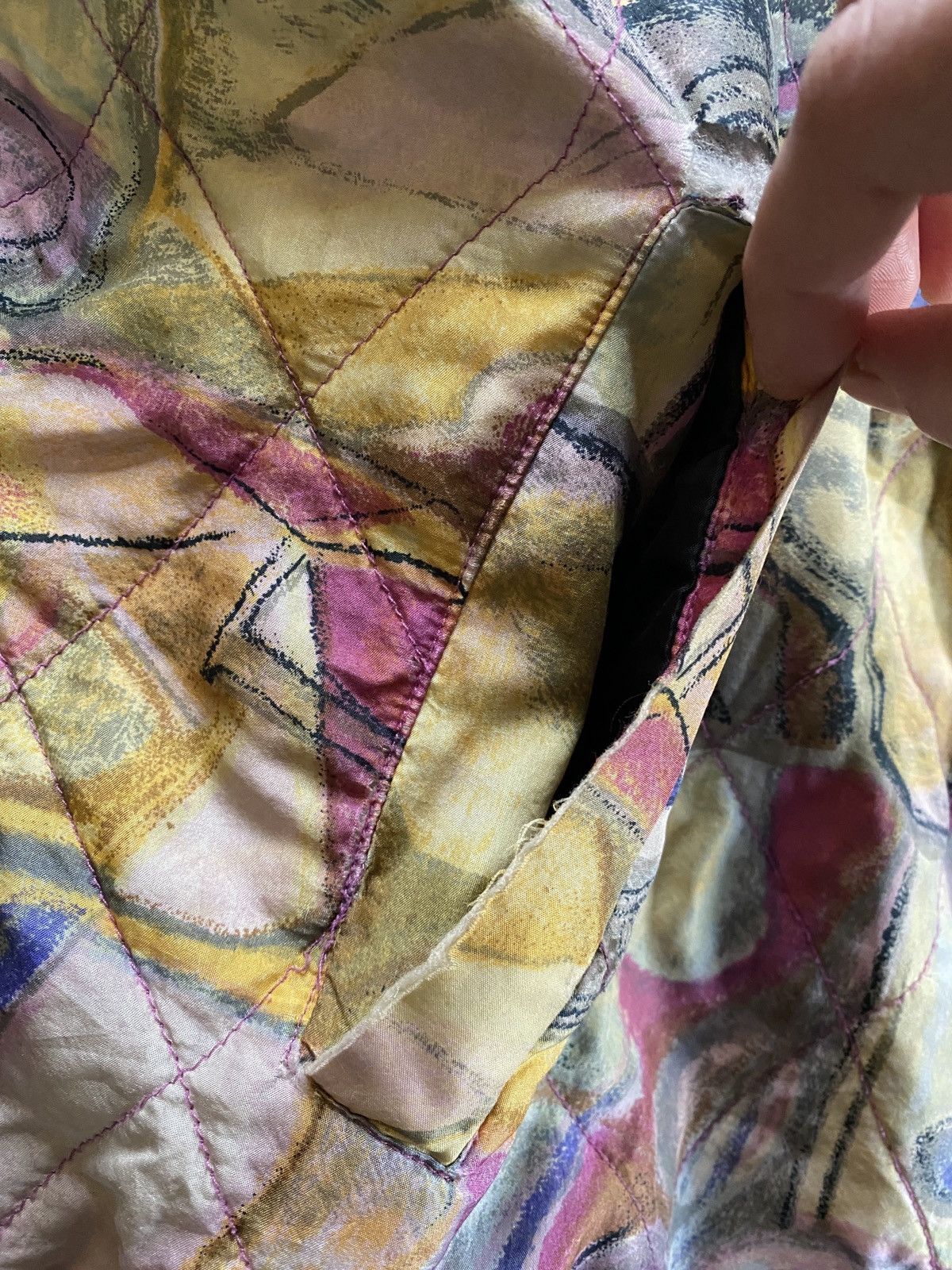 Robert Stock Vintage 80’s Robert Stock Distressed Silk Light Jacket Size US L / EU 52-54 / 3 - 14 Thumbnail
