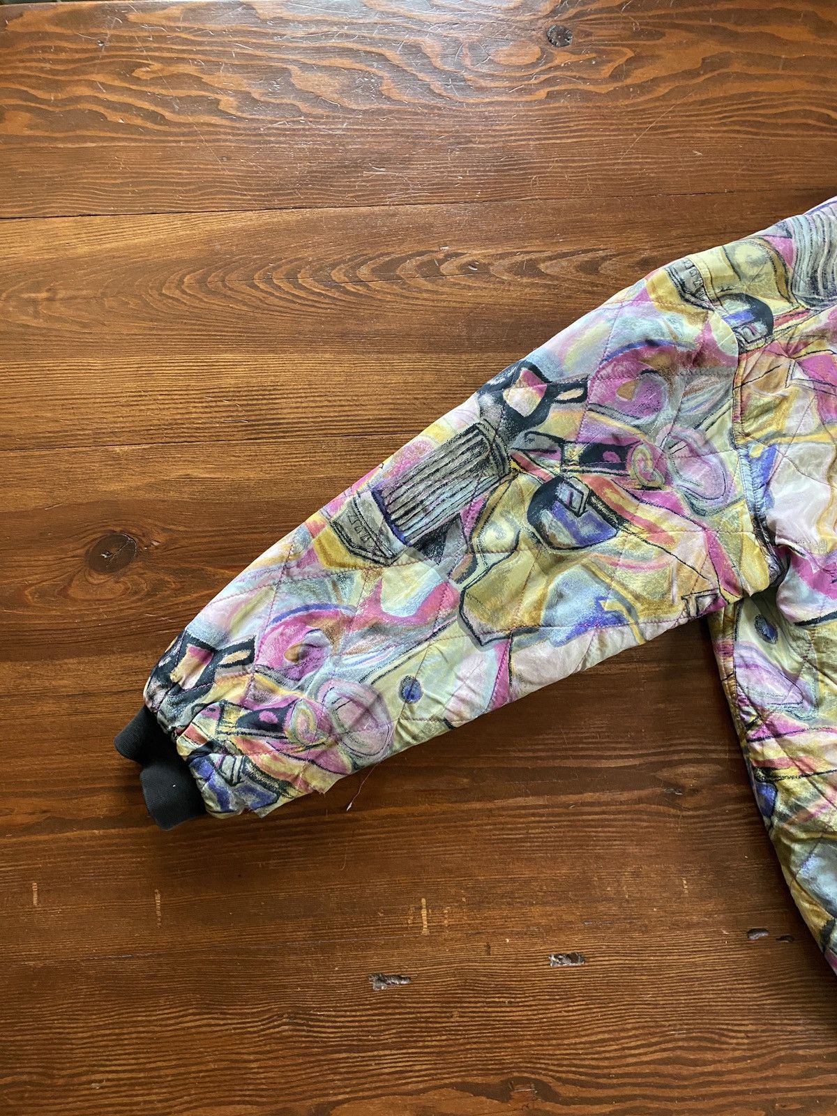 Robert Stock Vintage 80’s Robert Stock Distressed Silk Light Jacket Size US L / EU 52-54 / 3 - 10 Thumbnail