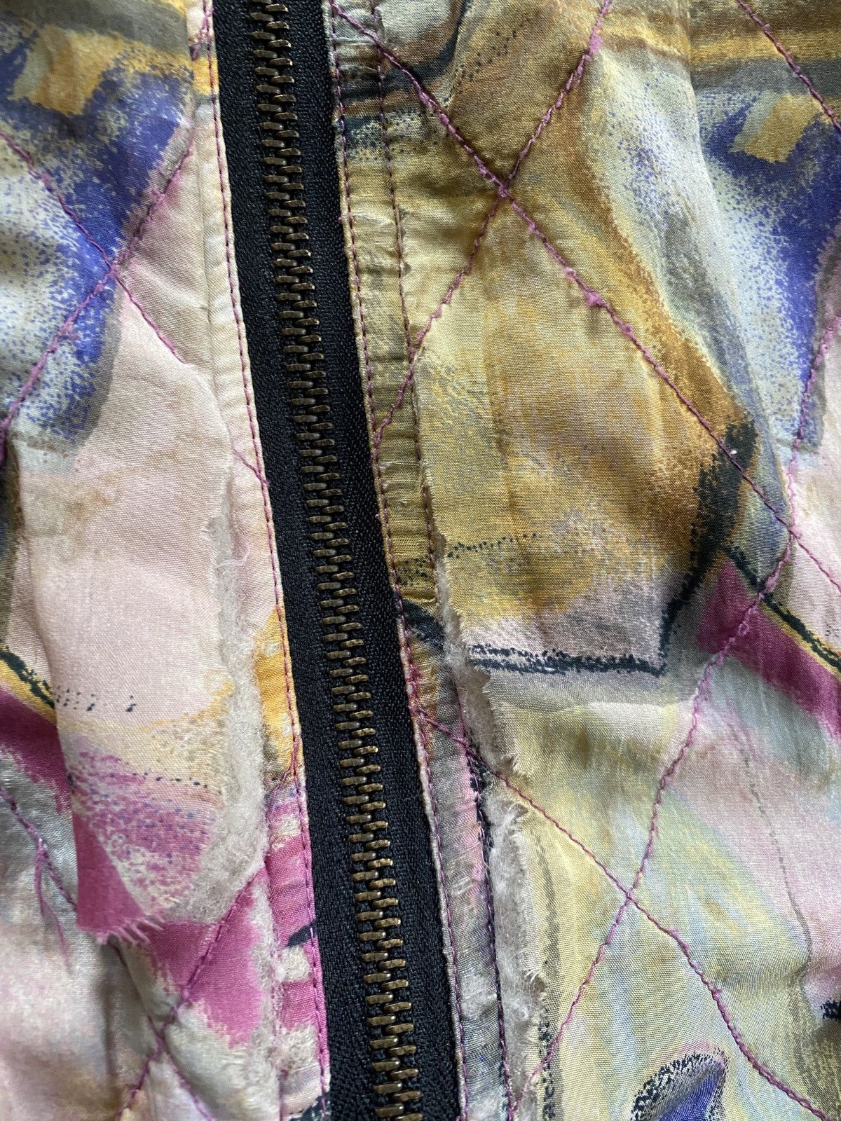 Robert Stock Vintage 80’s Robert Stock Distressed Silk Light Jacket Size US L / EU 52-54 / 3 - 6 Thumbnail