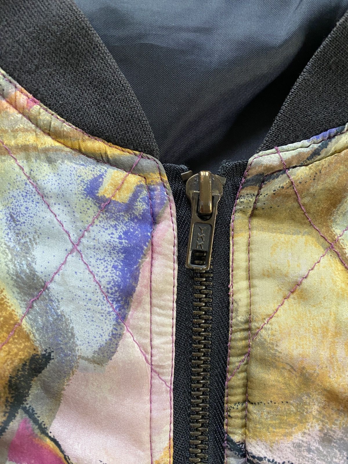 Robert Stock Vintage 80’s Robert Stock Distressed Silk Light Jacket Size US L / EU 52-54 / 3 - 7 Thumbnail