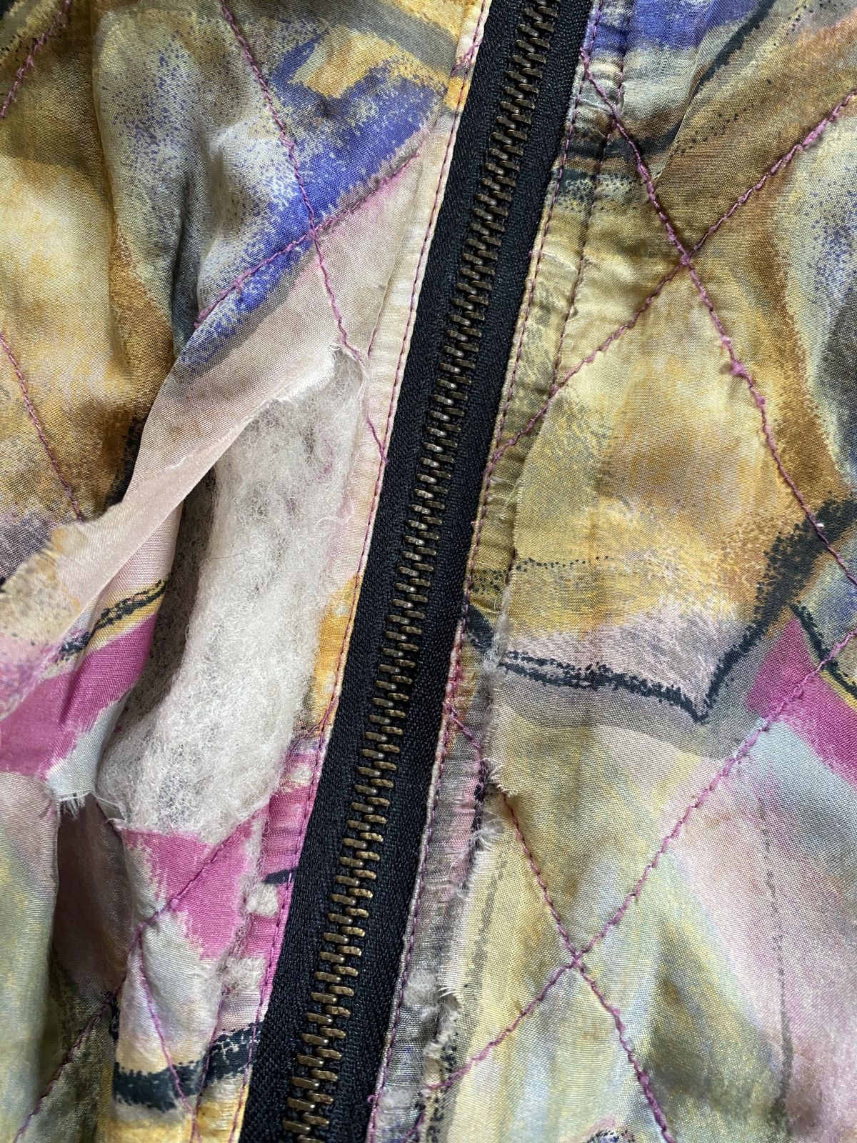 Robert Stock Vintage 80’s Robert Stock Distressed Silk Light Jacket Size US L / EU 52-54 / 3 - 5 Thumbnail