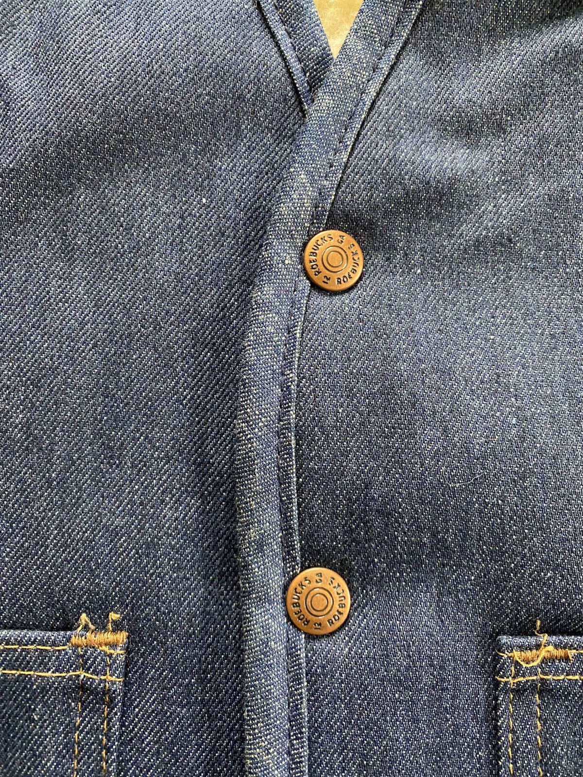 Sears Vintage 70’s Sears Denim Deep Pile Fleece Lined Vest Size US S / EU 44-46 / 1 - 2 Thumbnail
