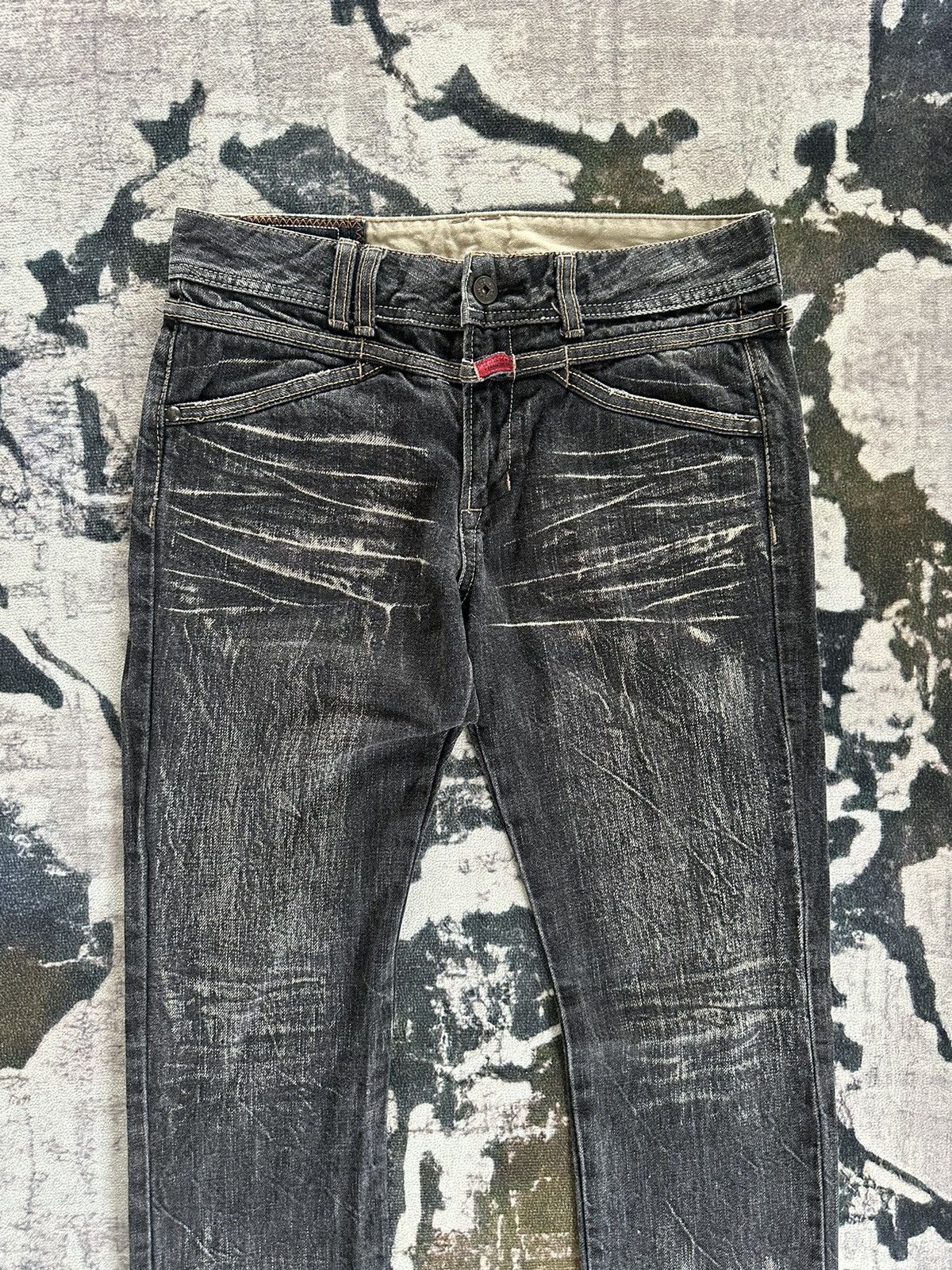Marithe + Francois Girbaud 2000s Le Jeans De MFG clawnmark hybrid denim Size US 30 / EU 46 - 2 Thumbnail
