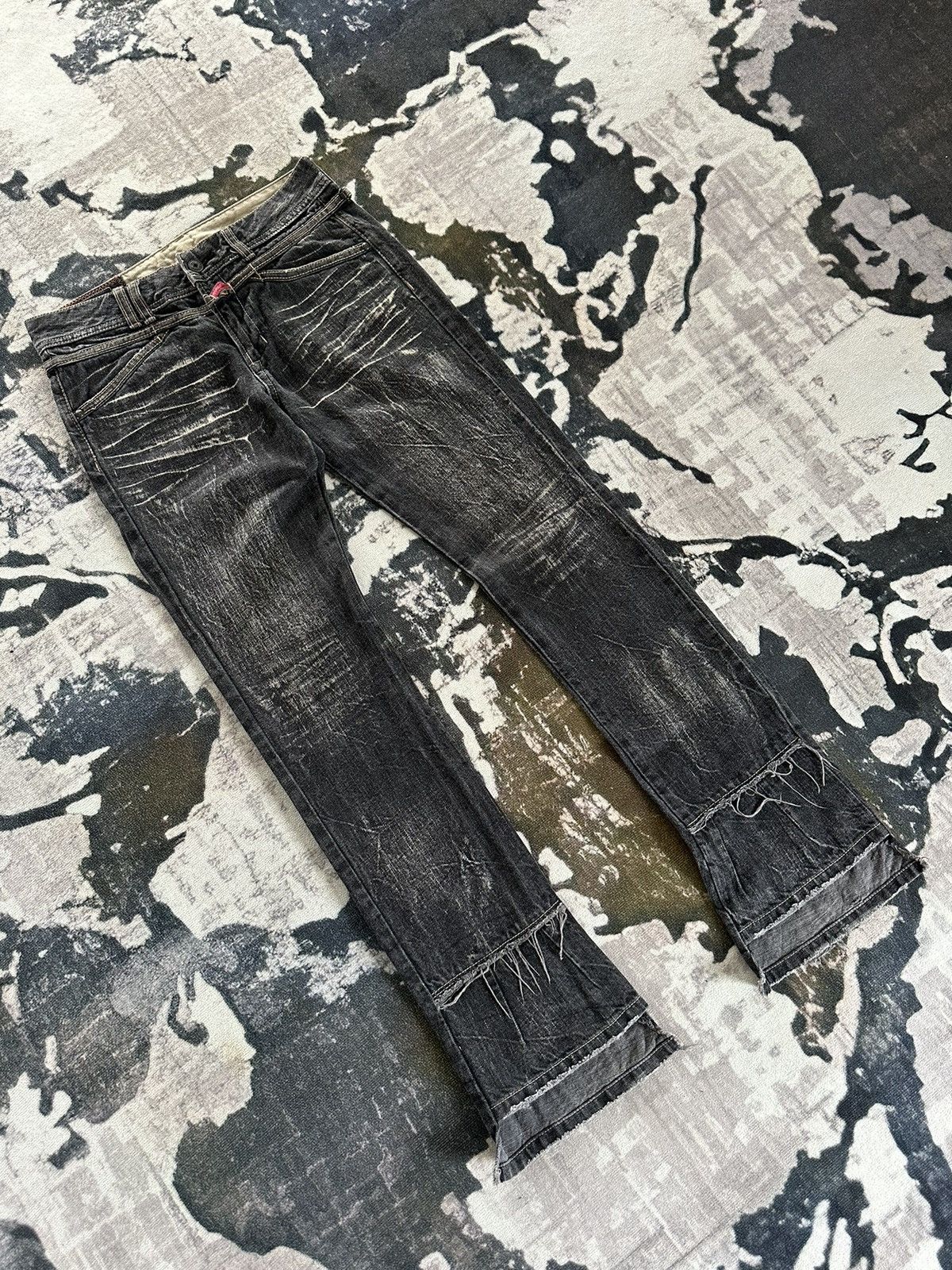 Marithe + Francois Girbaud 2000s Le Jeans De MFG clawnmark hybrid denim Size US 30 / EU 46 - 4 Thumbnail