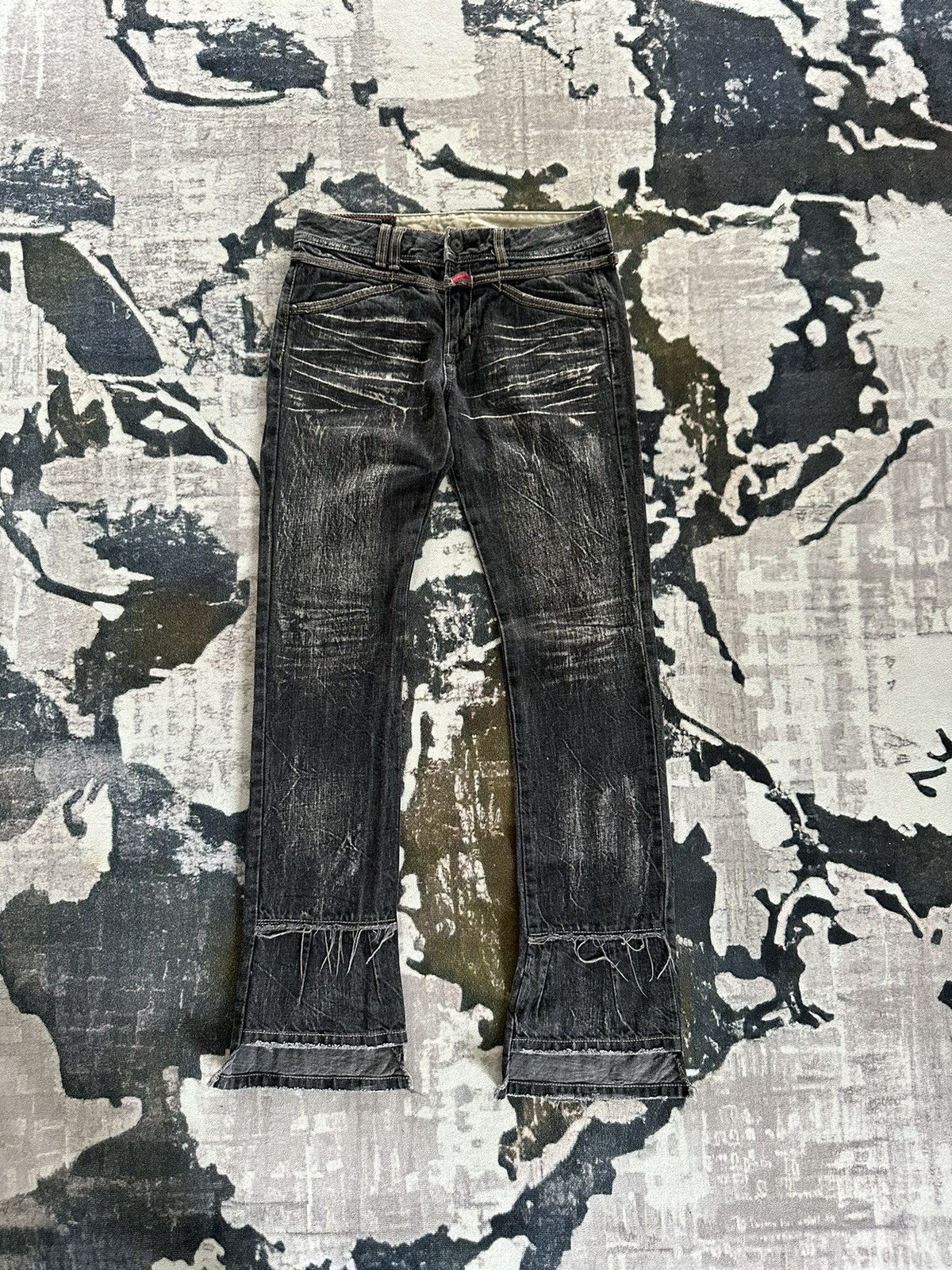 Marithe Francois Girbaud 2000s Le Jeans De MFG clawnmark hybrid denim ...