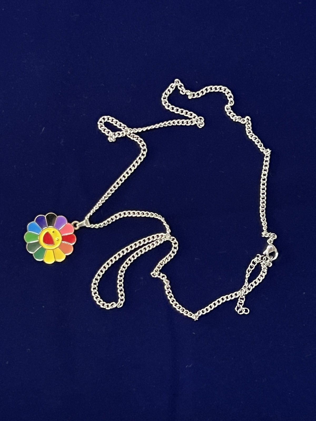 Hypebeast 🔥HYPE STYLISH🔥ART SMILY RAINBOW NECKLACE Size 32 - 4 Thumbnail