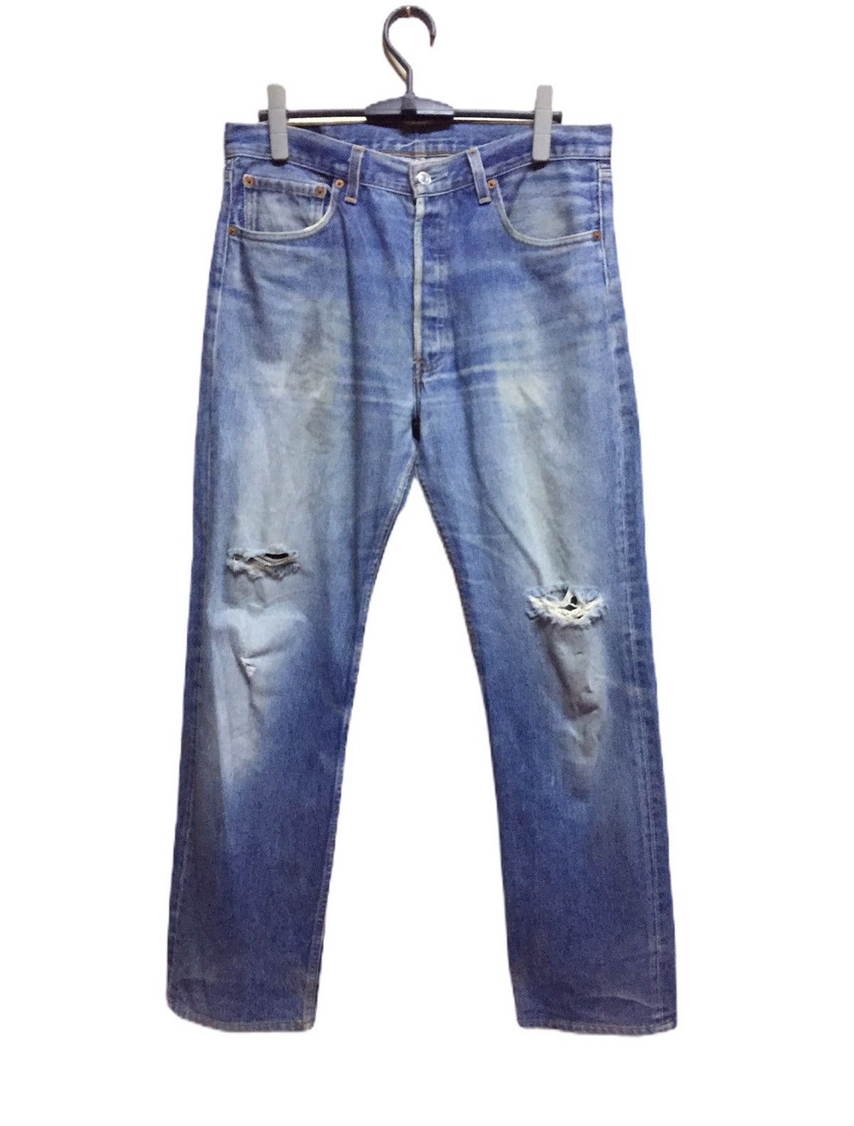 Rare Distressed Levis 501 Kurt Cobain Denim Pants