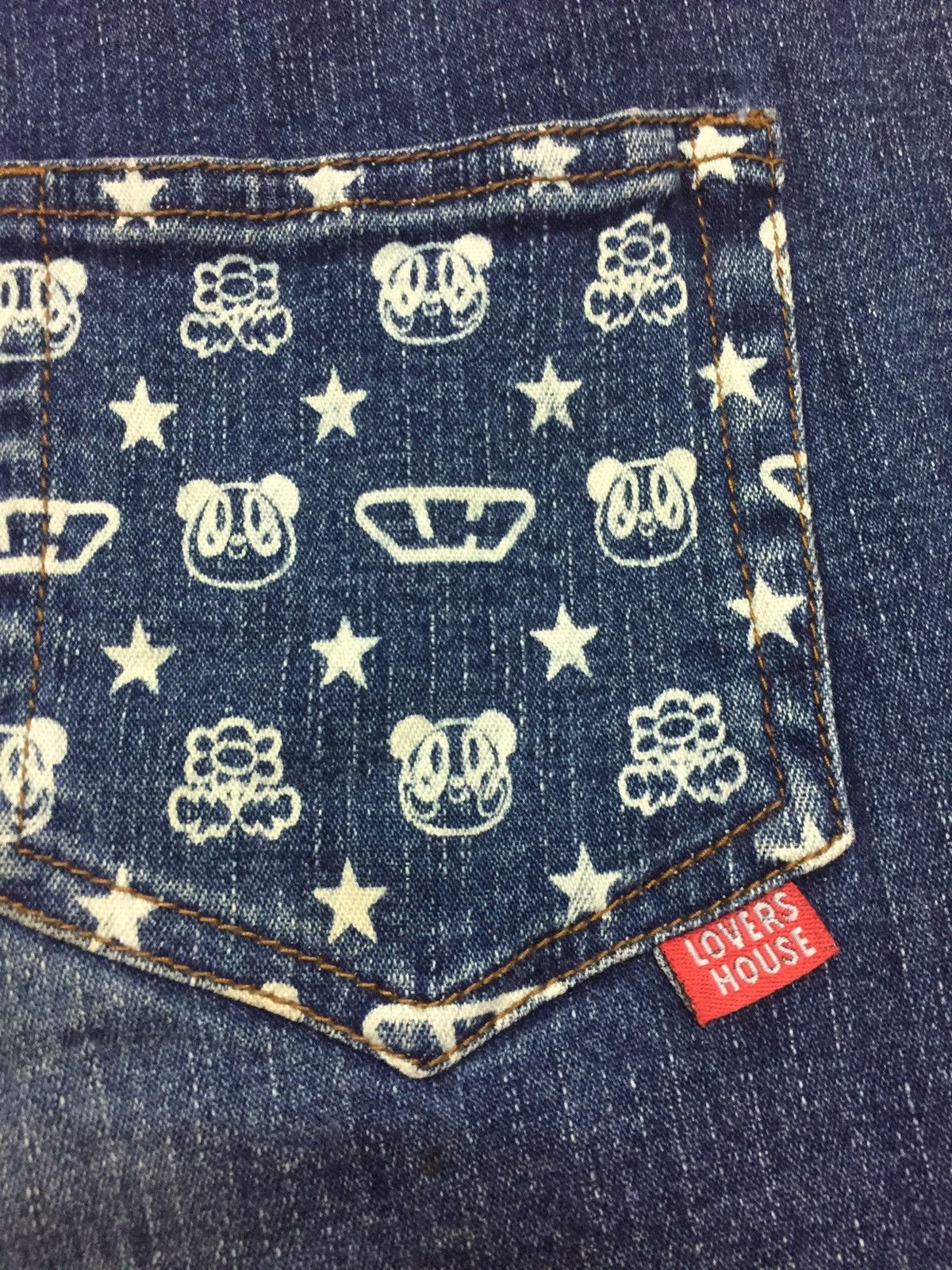 Other Super Lover Denim Cargo Flare Pants Size 29" - 7 Thumbnail