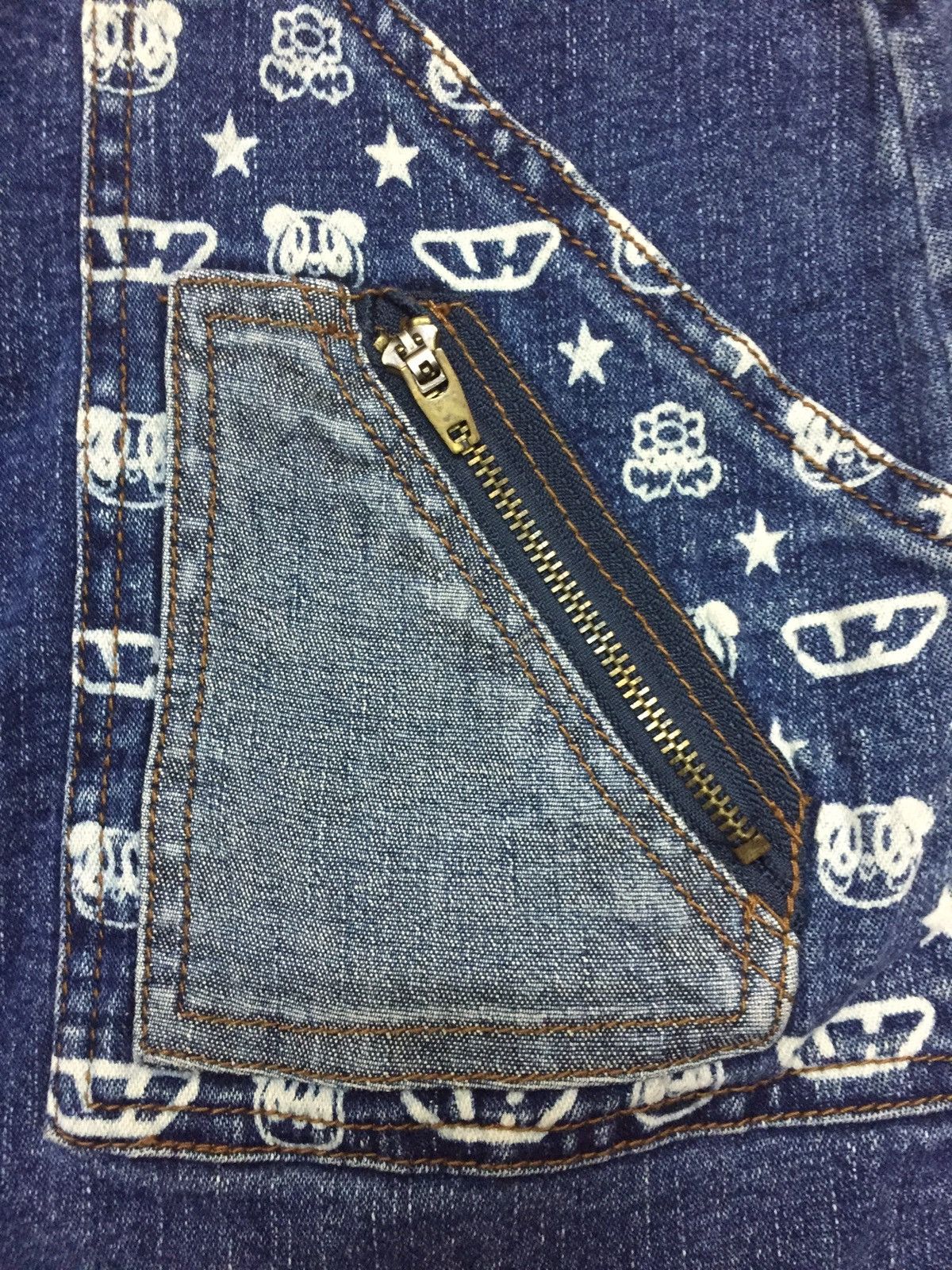 Other Super Lover Denim Cargo Flare Pants Size 29" - 6 Thumbnail